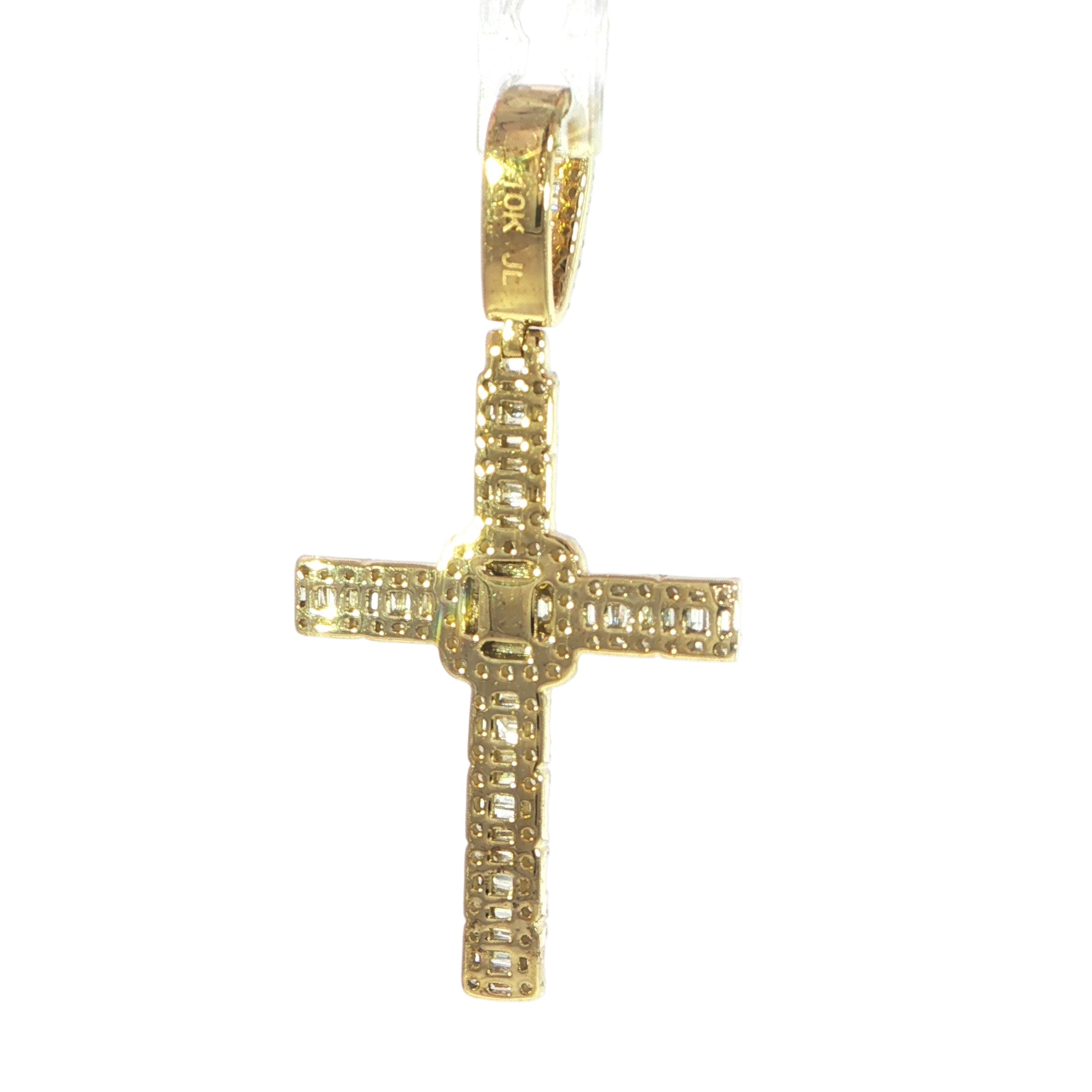 10K Natural Diamond Cross Pendant - 0.75 CTW