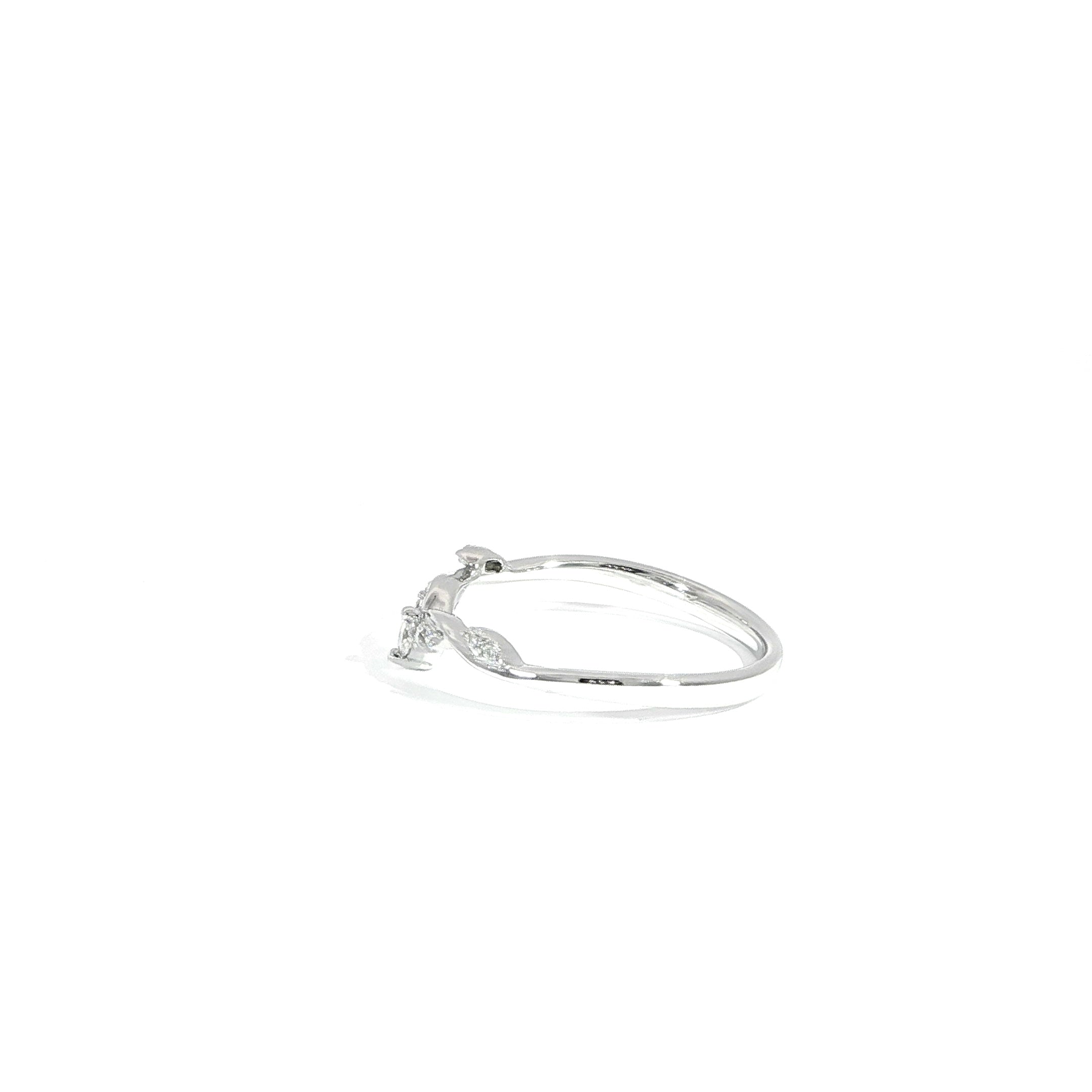 Delicate Marquise Accent Moissanite Ring