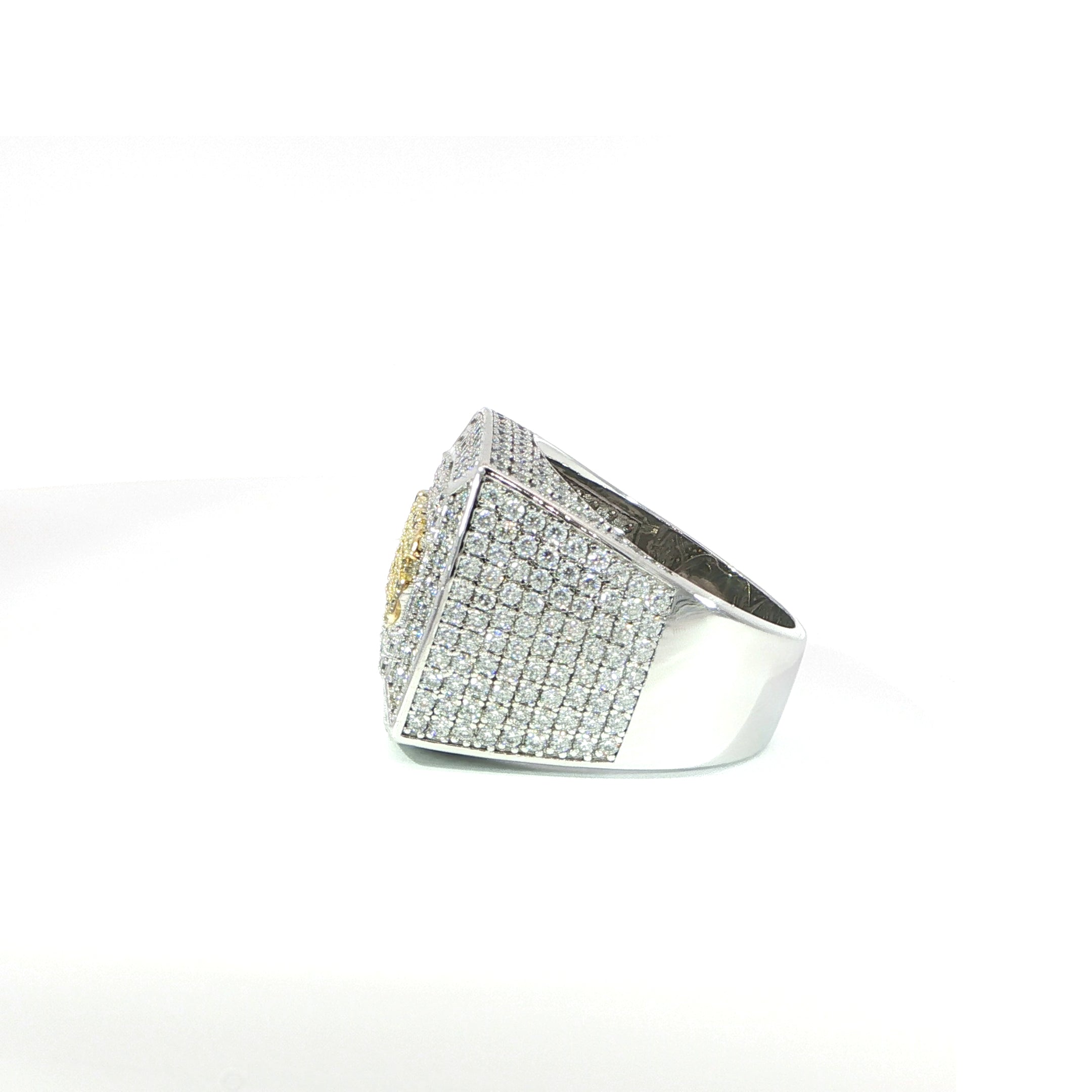 925 Sterling Silver VVS Moissanite King Ring – 5.05 CTW