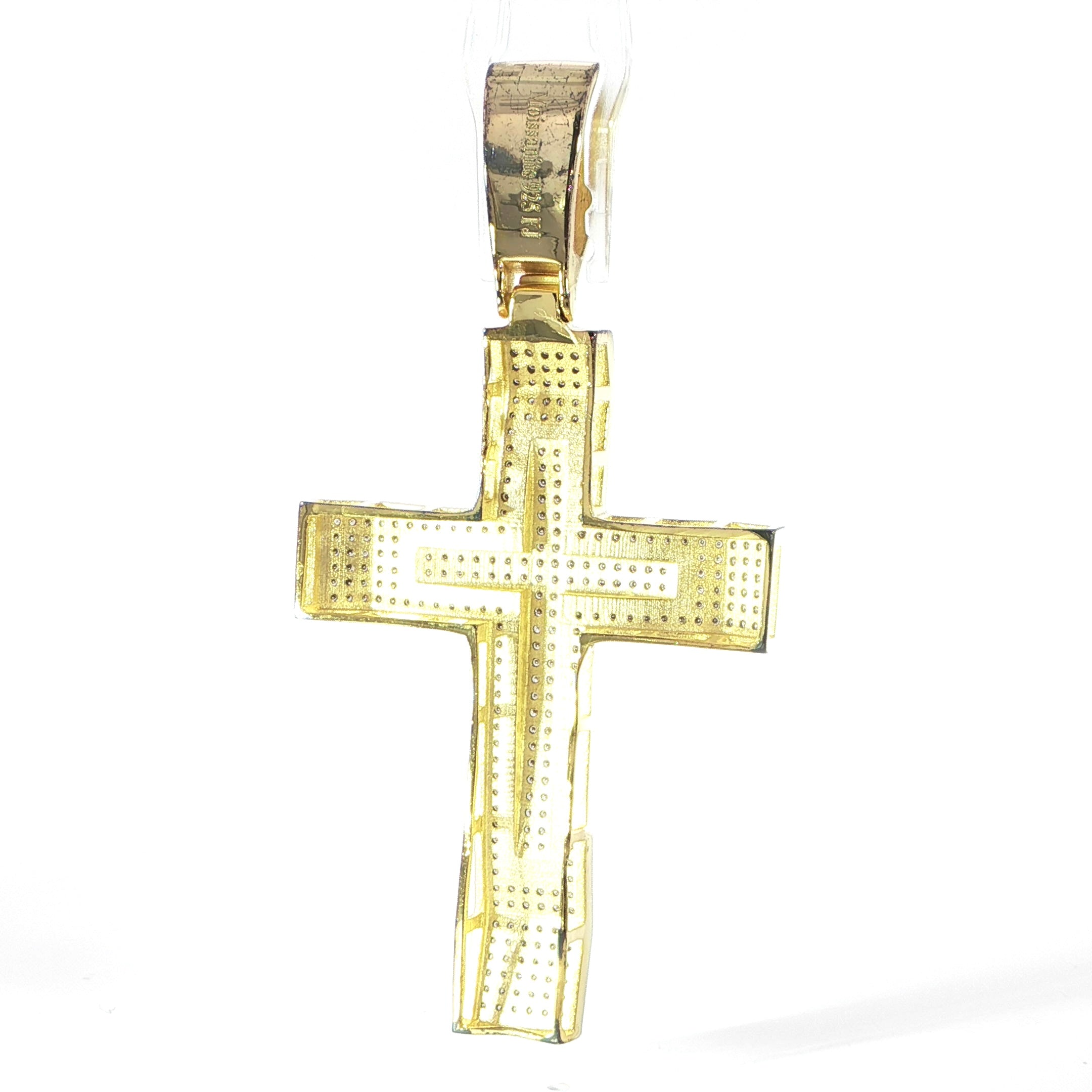 Sterling Silver Cross Pendant with VVS Moissanite - 2.65 Carat