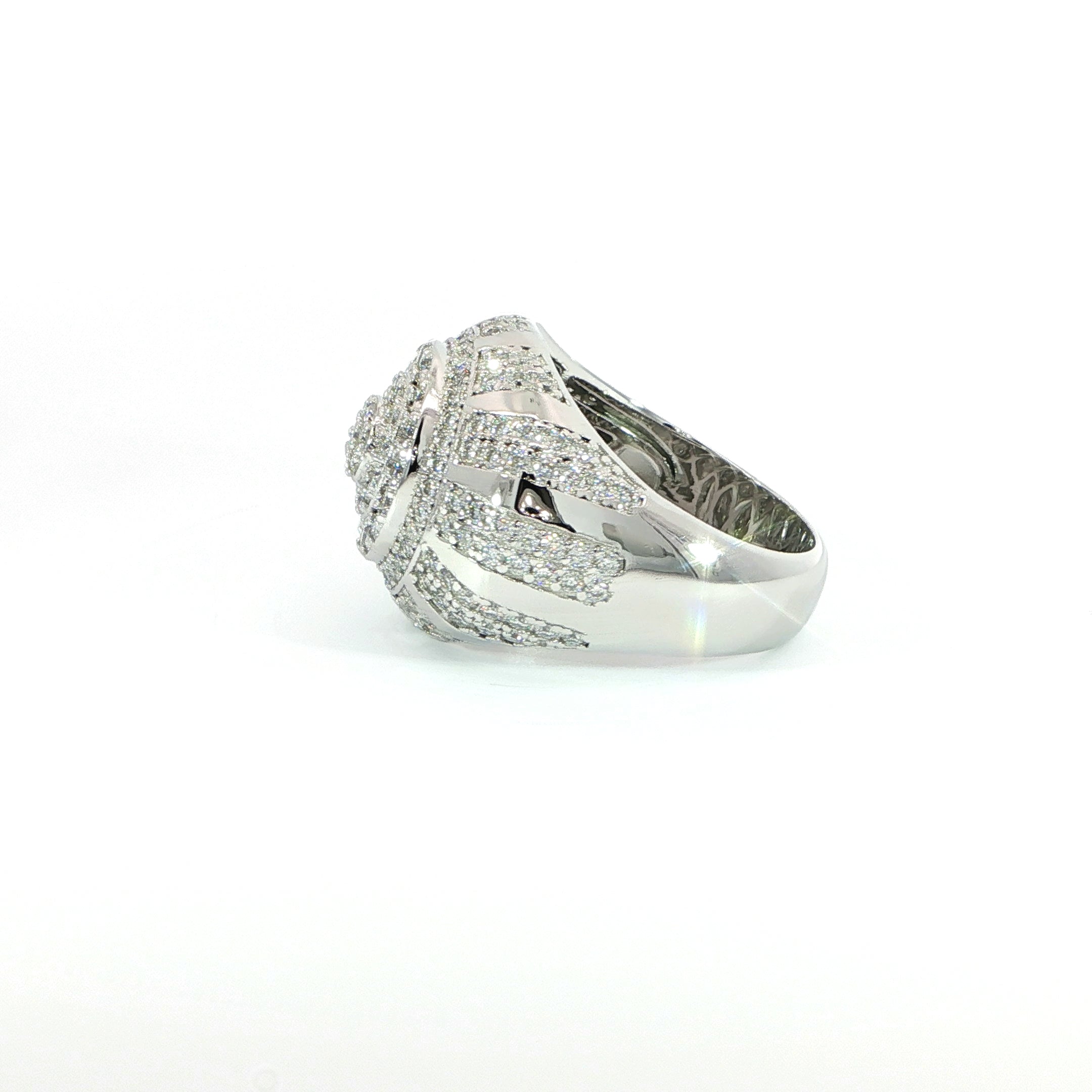 925 Sterling Silver VVS-D Moissanite King style Ring – 2.5 Carats