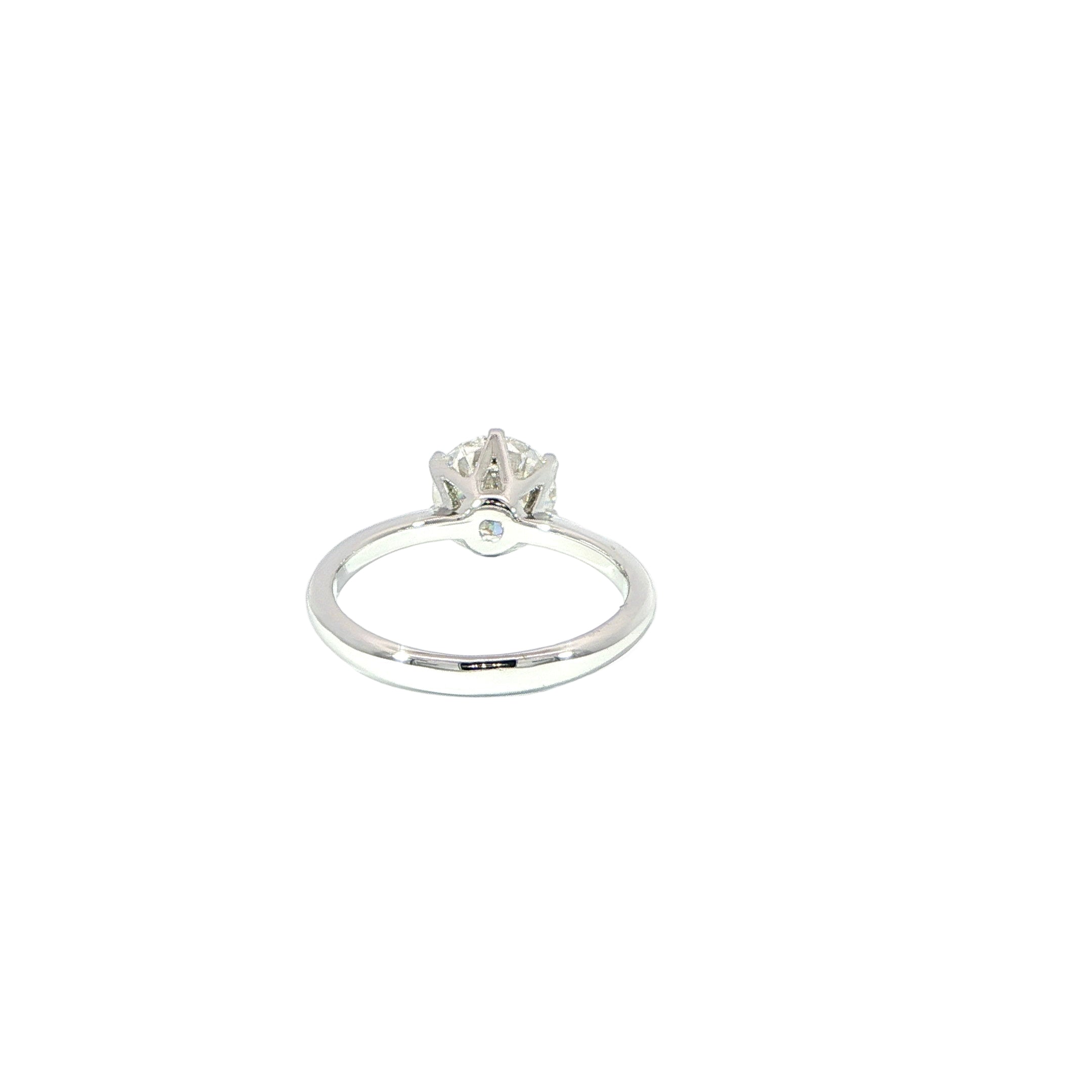 925 Sterling Silver 2ct VVS Moissanite Engagement Ring - 1