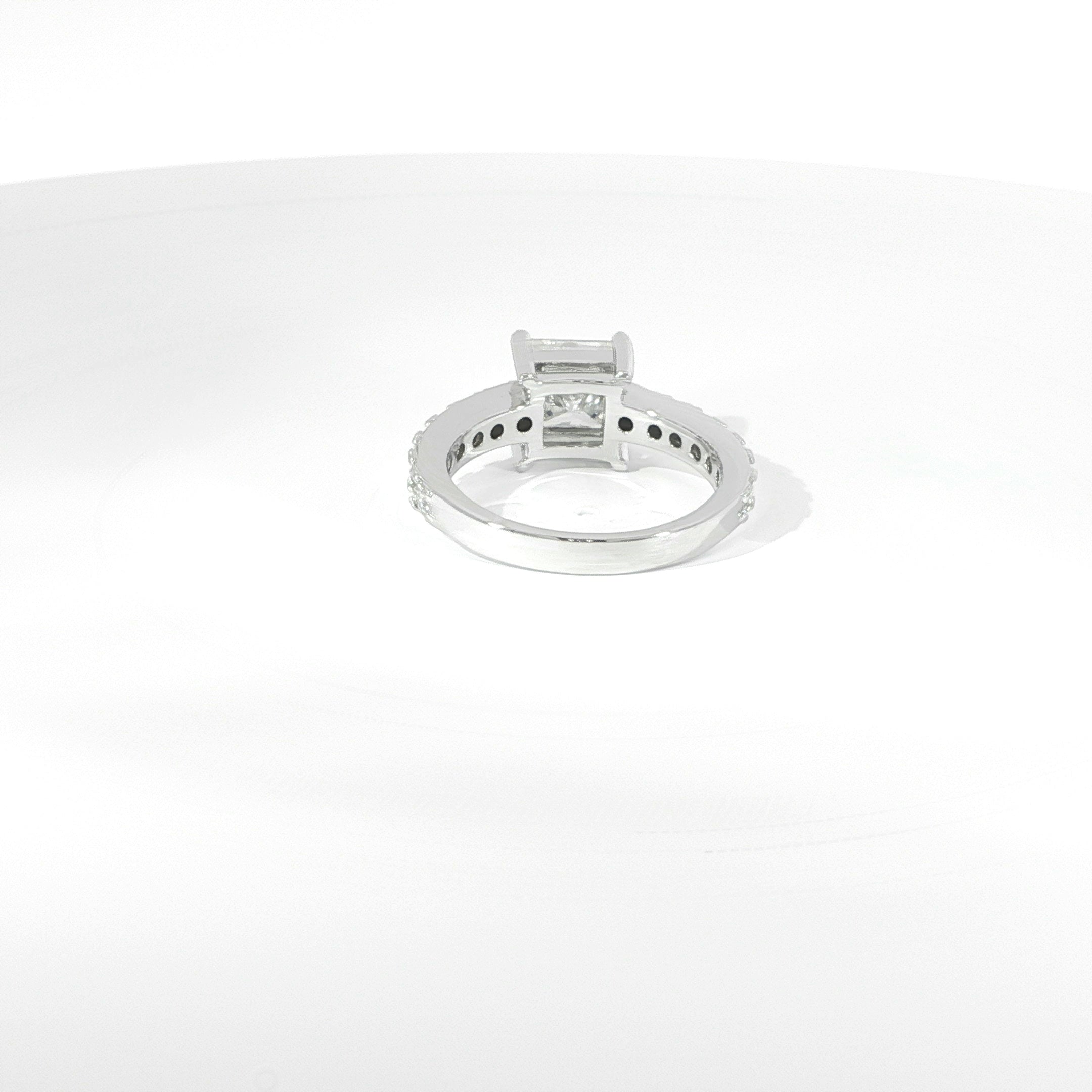 925 Sterling Silver VVS Moissanite Engagement Ring – 2.83ctw - 6