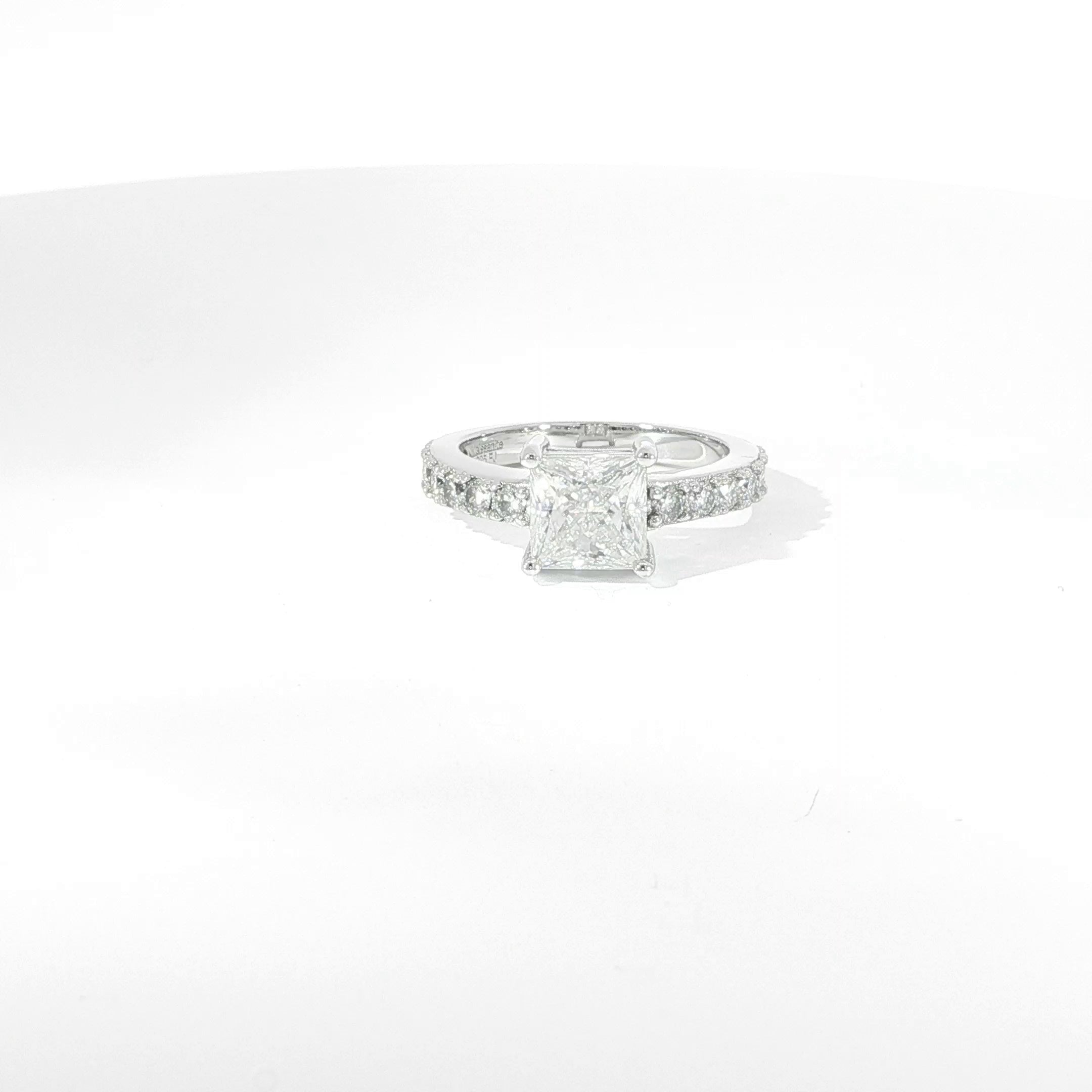 925 Sterling Silver VVS Moissanite Engagement Ring – 2.83ctw - 6