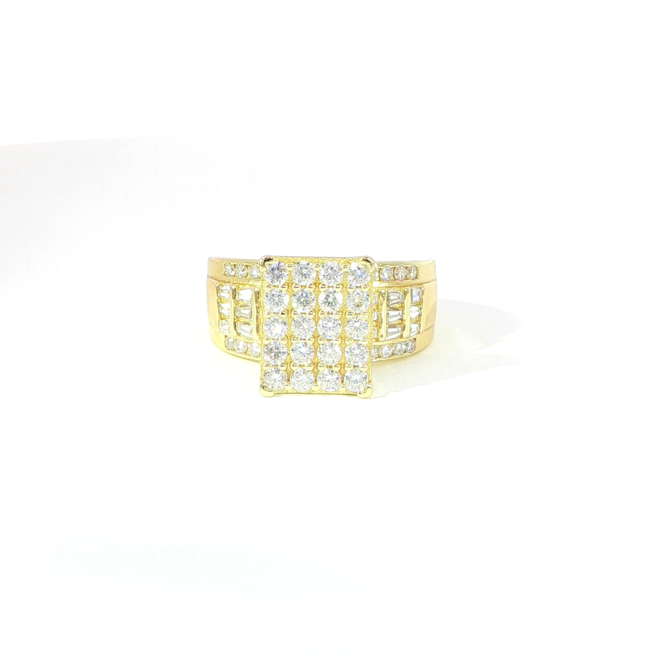 Sterling Silver Ring with VVS Moissanite Stones, 1.69 Total Carats