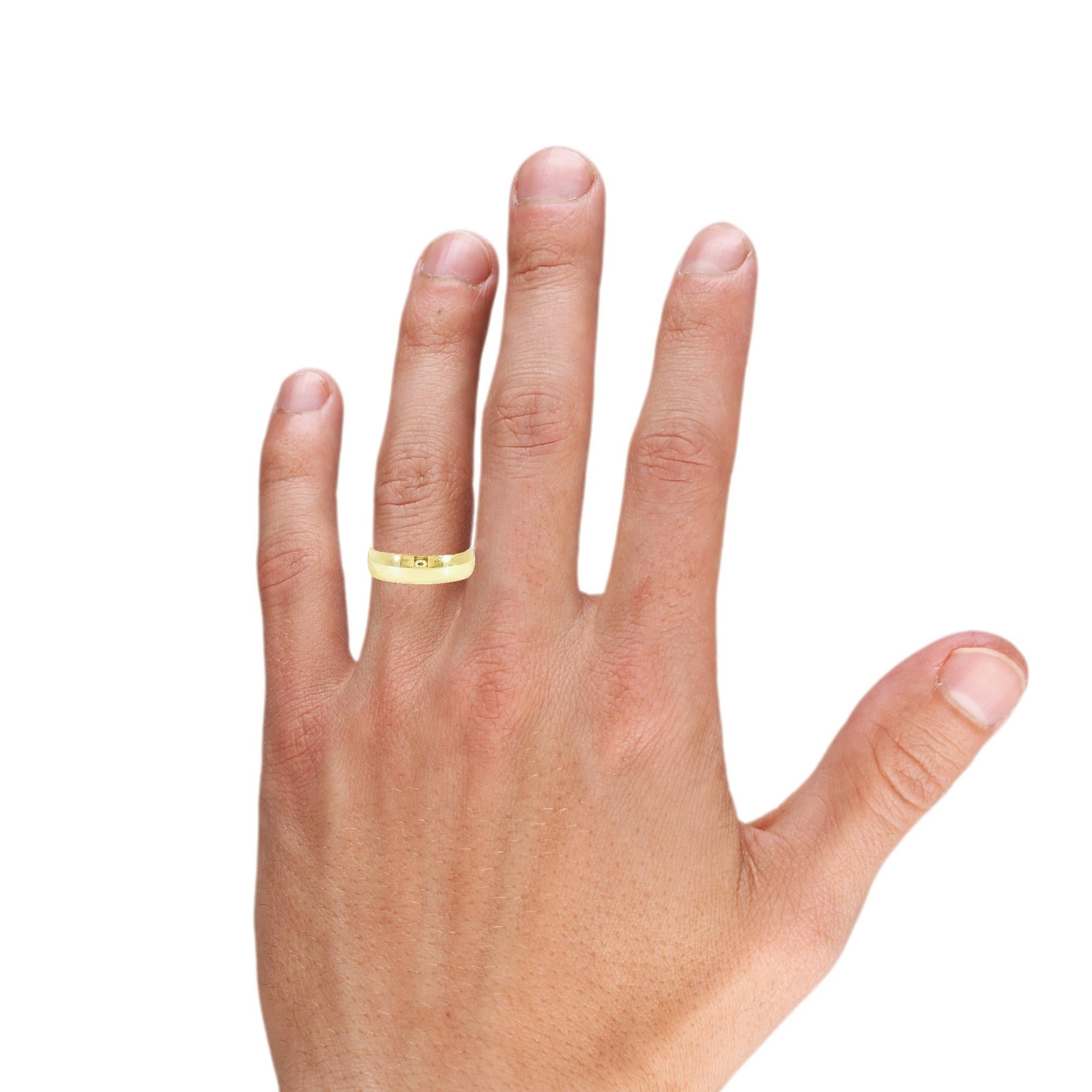 10K Solid Yellow Gold Band – 6MM