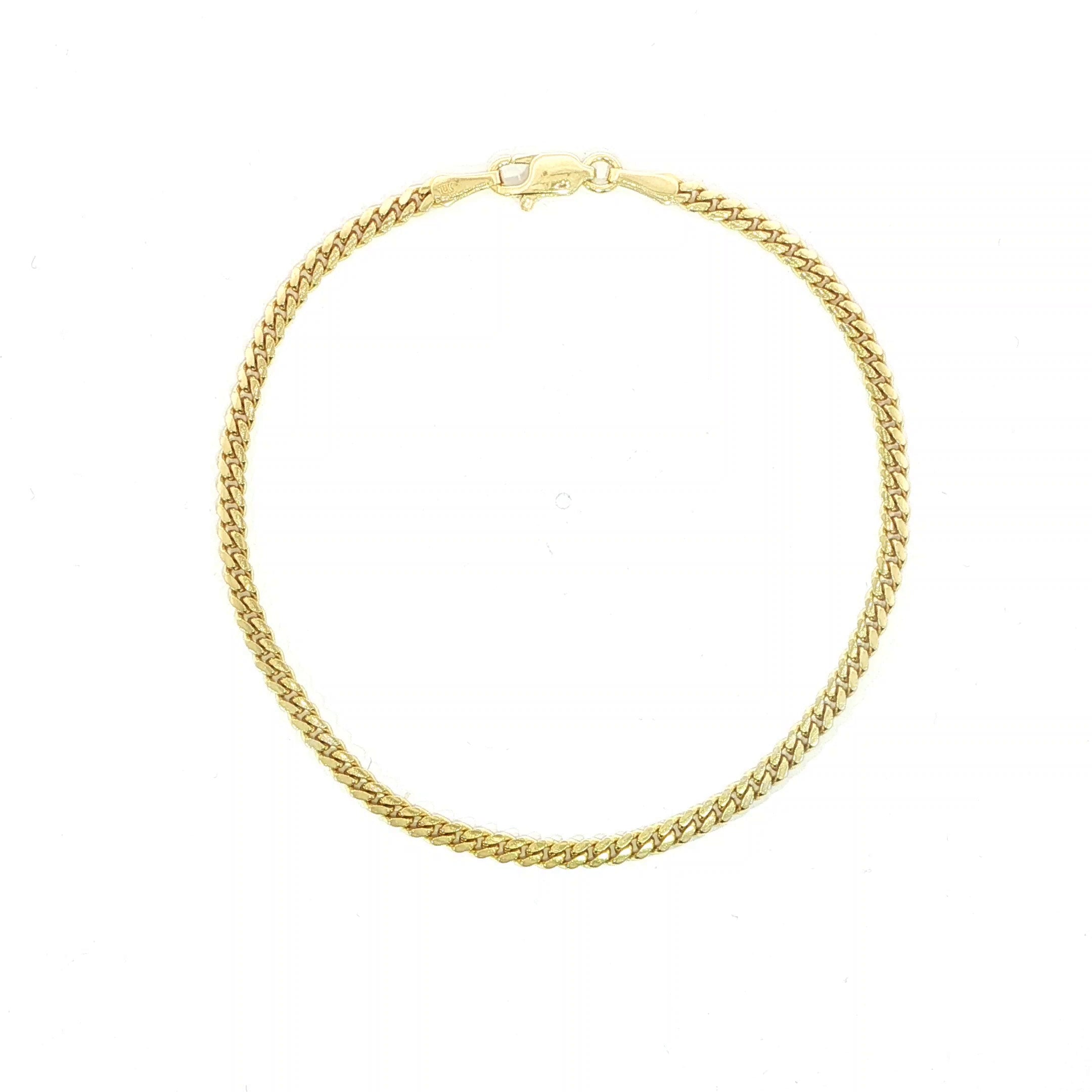Genuine 10K Yellow Gold Miami Cuban Link Bracelet