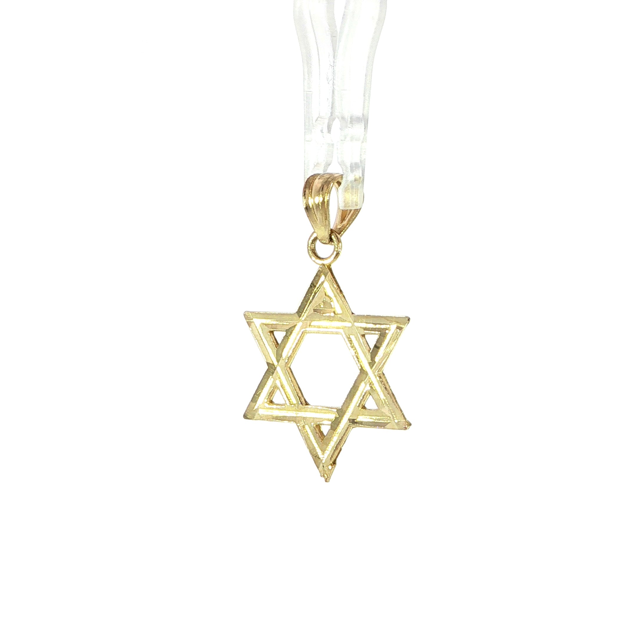 10K Yellow Gold Star of David Pendant