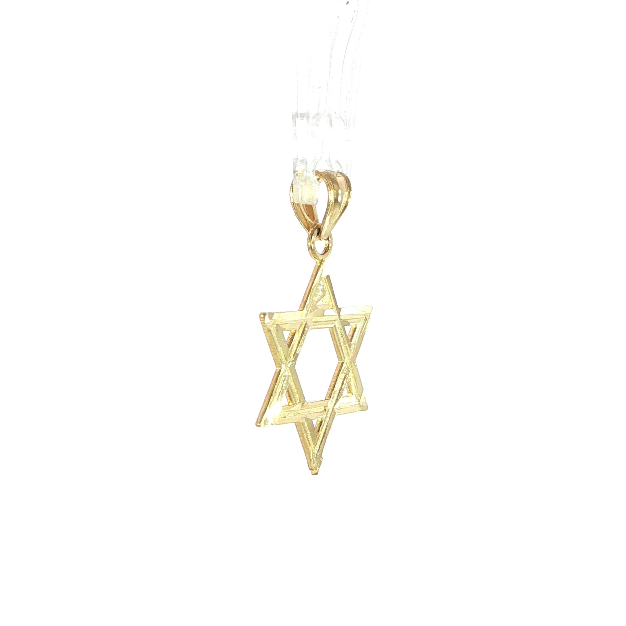 10K Yellow Gold Star of David Pendant