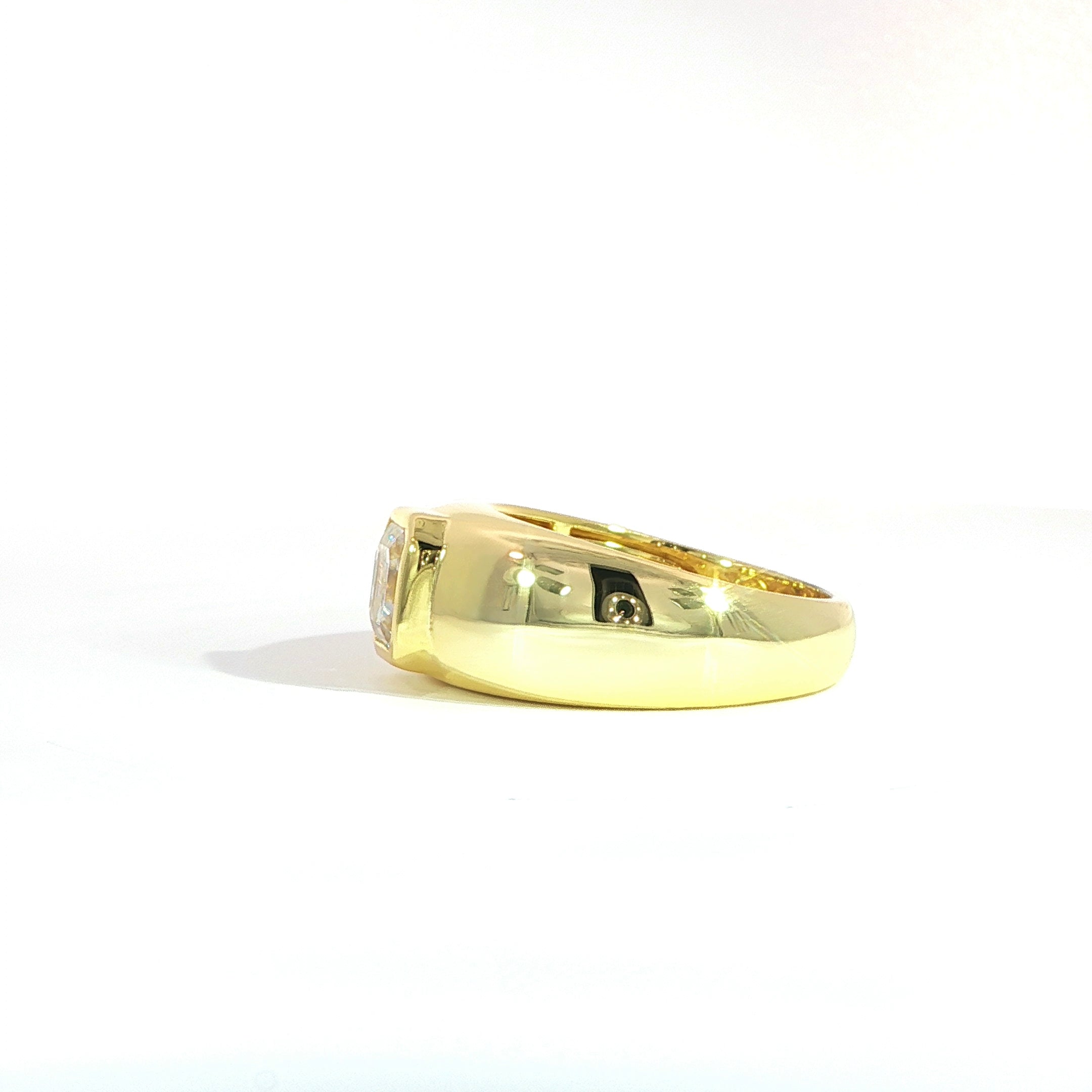 925 Sterling Silver VVS Moissanite Asscher Cut Ring