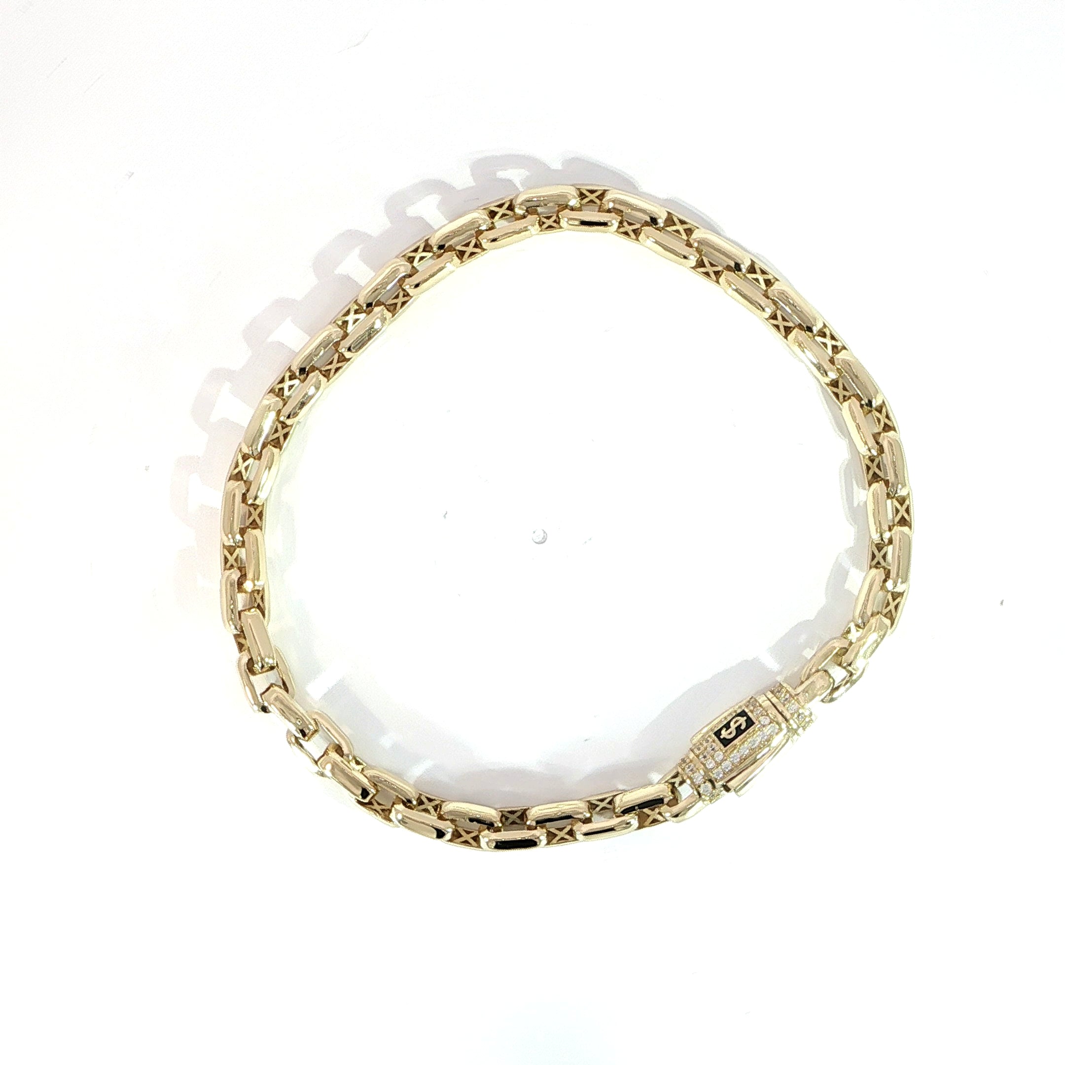 14K Yellow Gold Box Cable Link Bracelet – 5MM