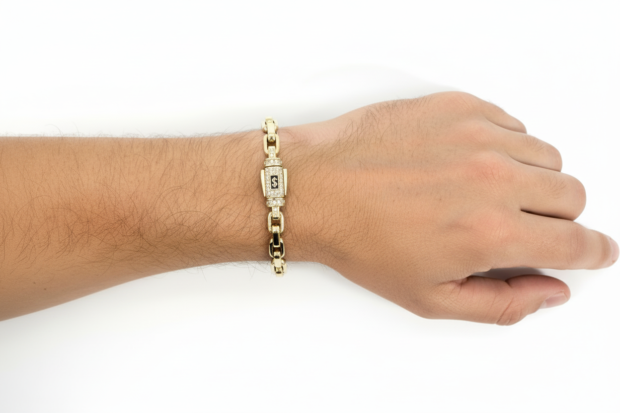 14K Yellow Gold Box Cable Link Bracelet – 5MM