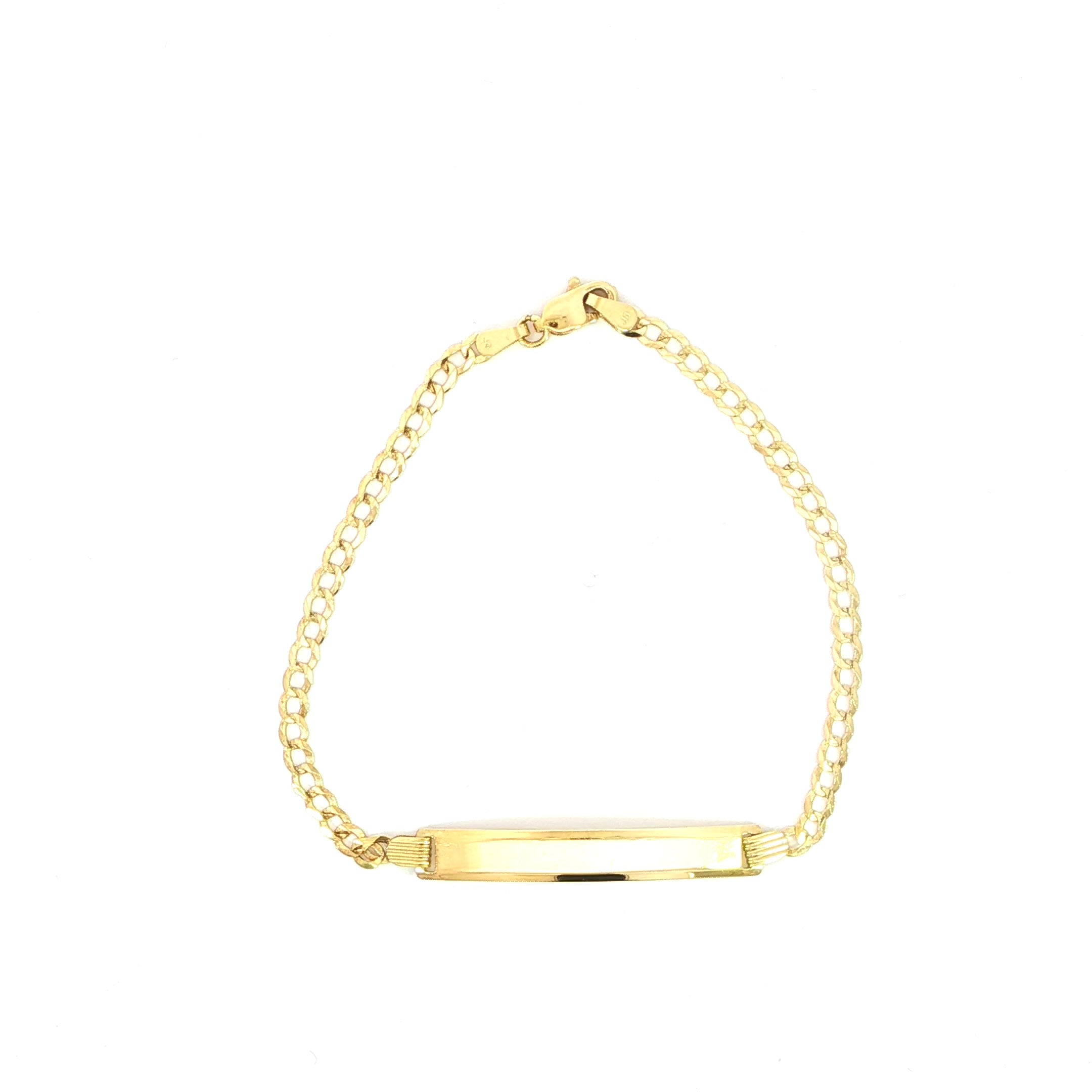 10K Solid Gold ID Bracelet - 5.5MM