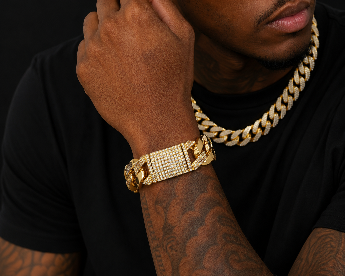 Heavy 22MM Cuban bracelet crafted in 925 sterling silver.