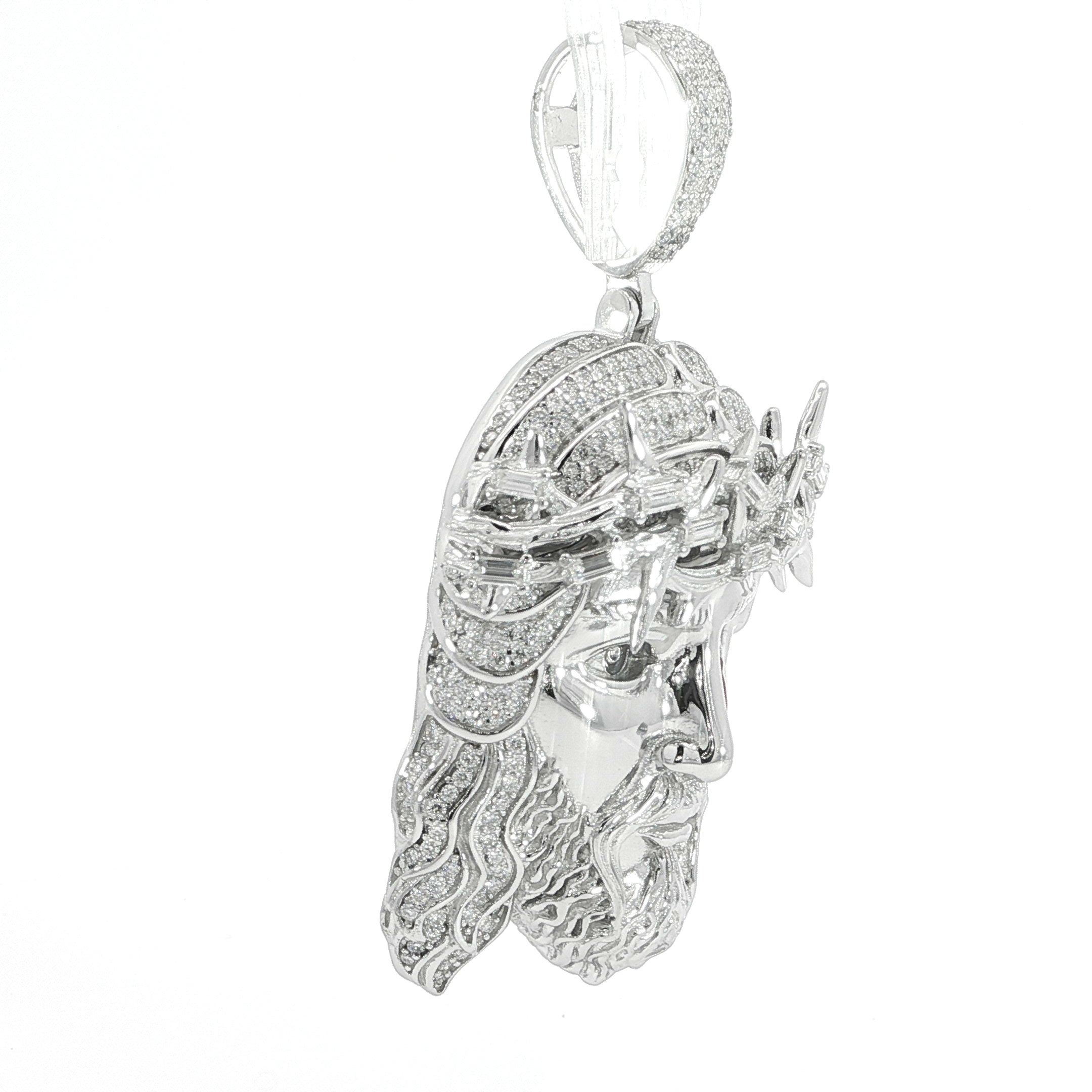 Religious Jesus Pendant Featuring VVS Moissanite