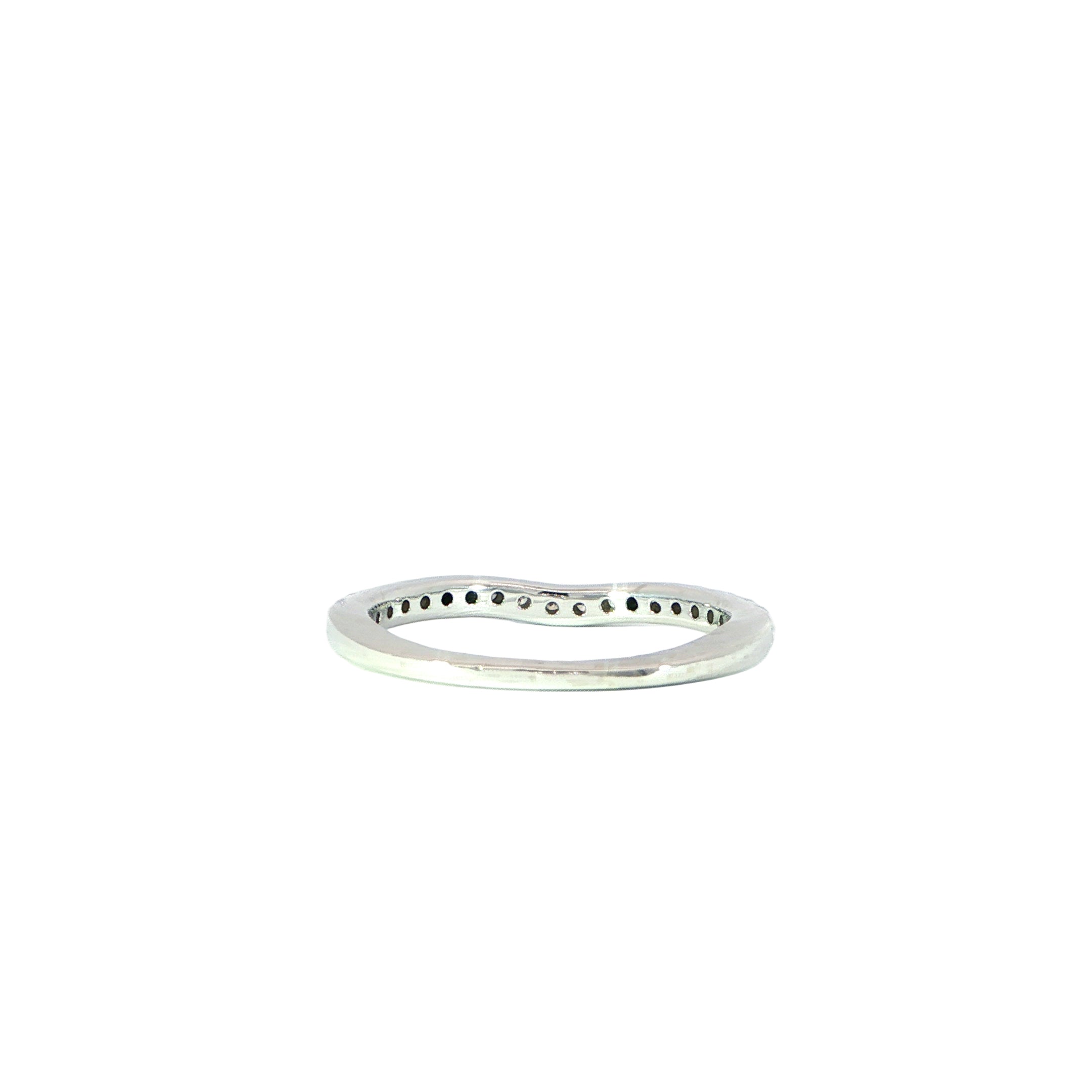 Diamond contour stacking band with lab grown diamonds