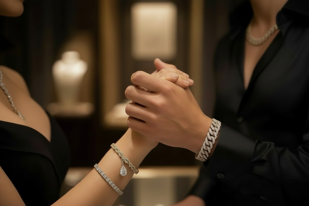 Luxury bracelet collection with couple