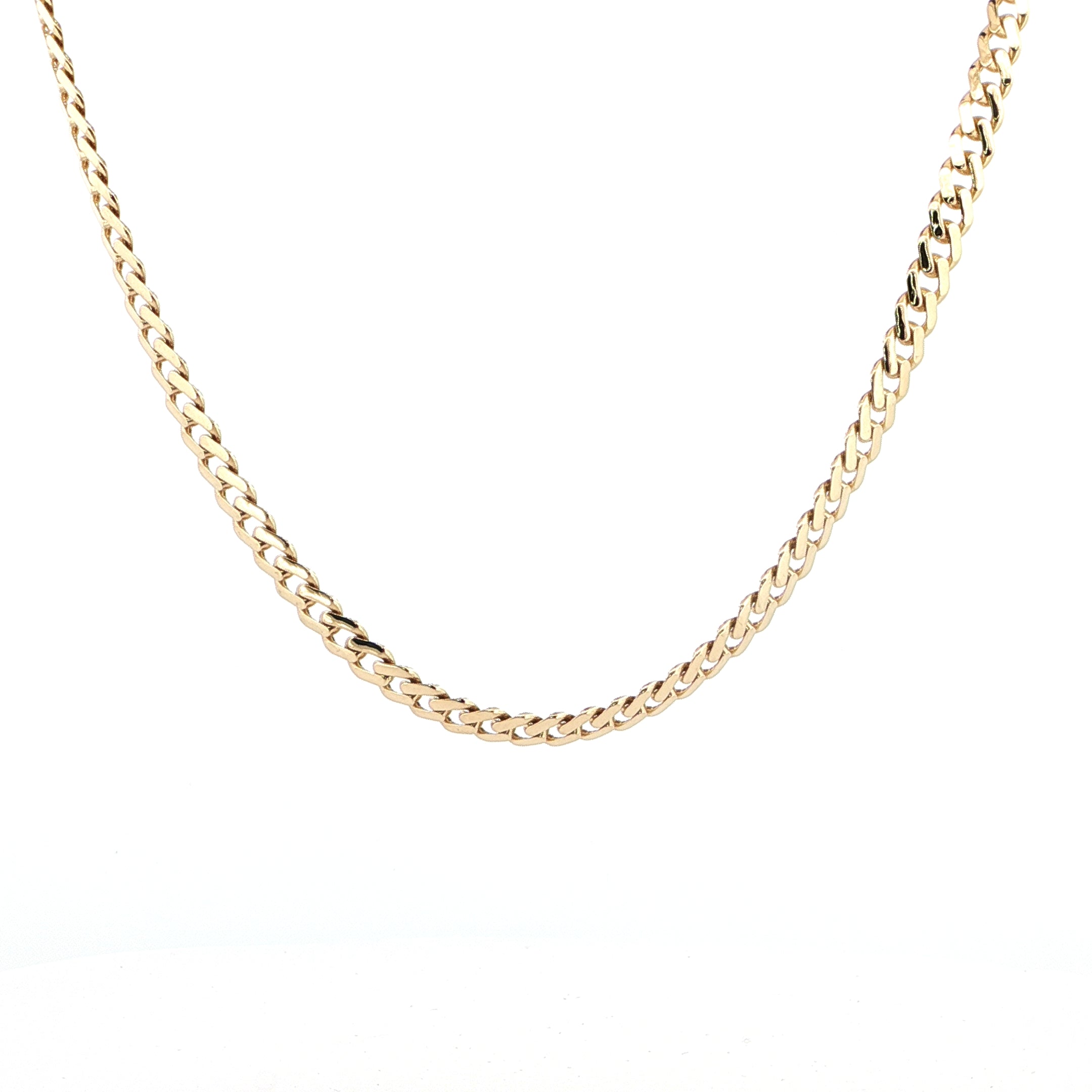 14K gold flat Miami Cuban necklace for everyday wear