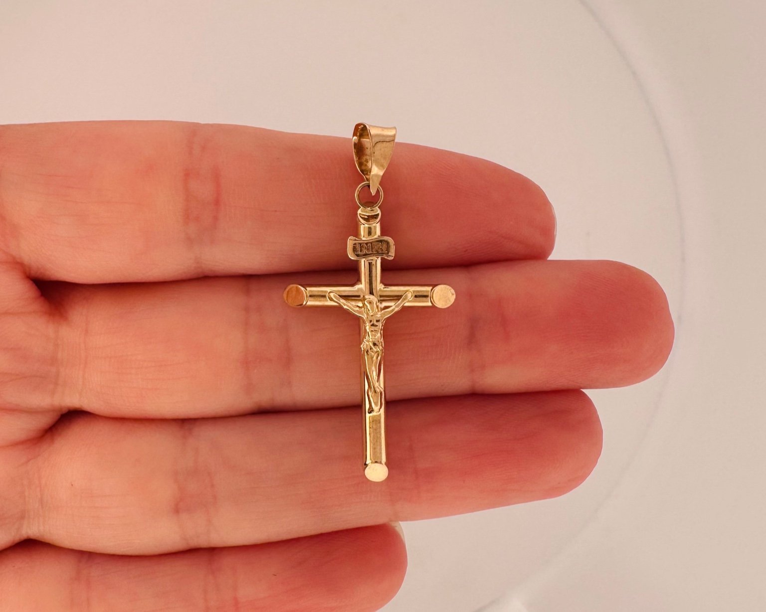 14K Gold Crucifix Pendant  - 4