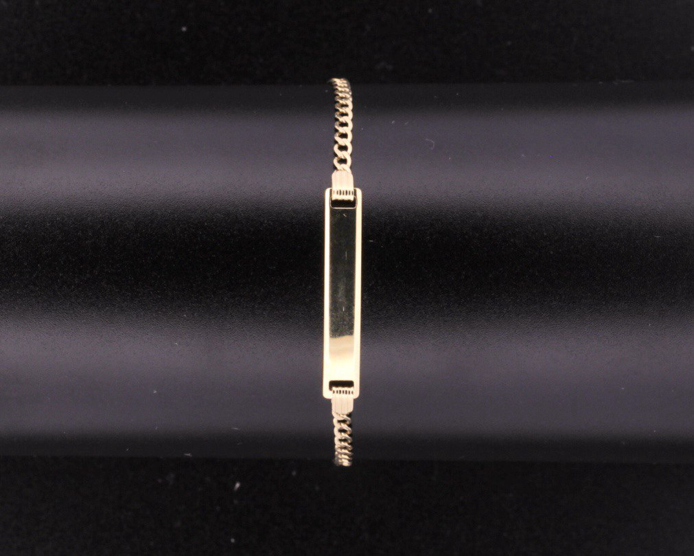 14K Yellow Gold Baby ID Bracelet - 4.3MM