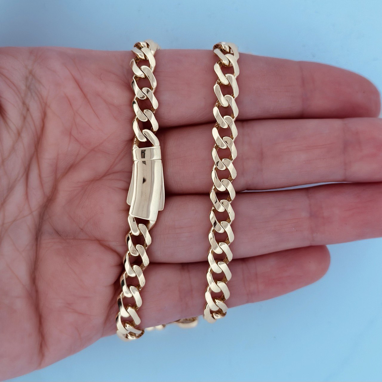 14K Yellow Gold Monaco Miami Cuban Chain - 5mm