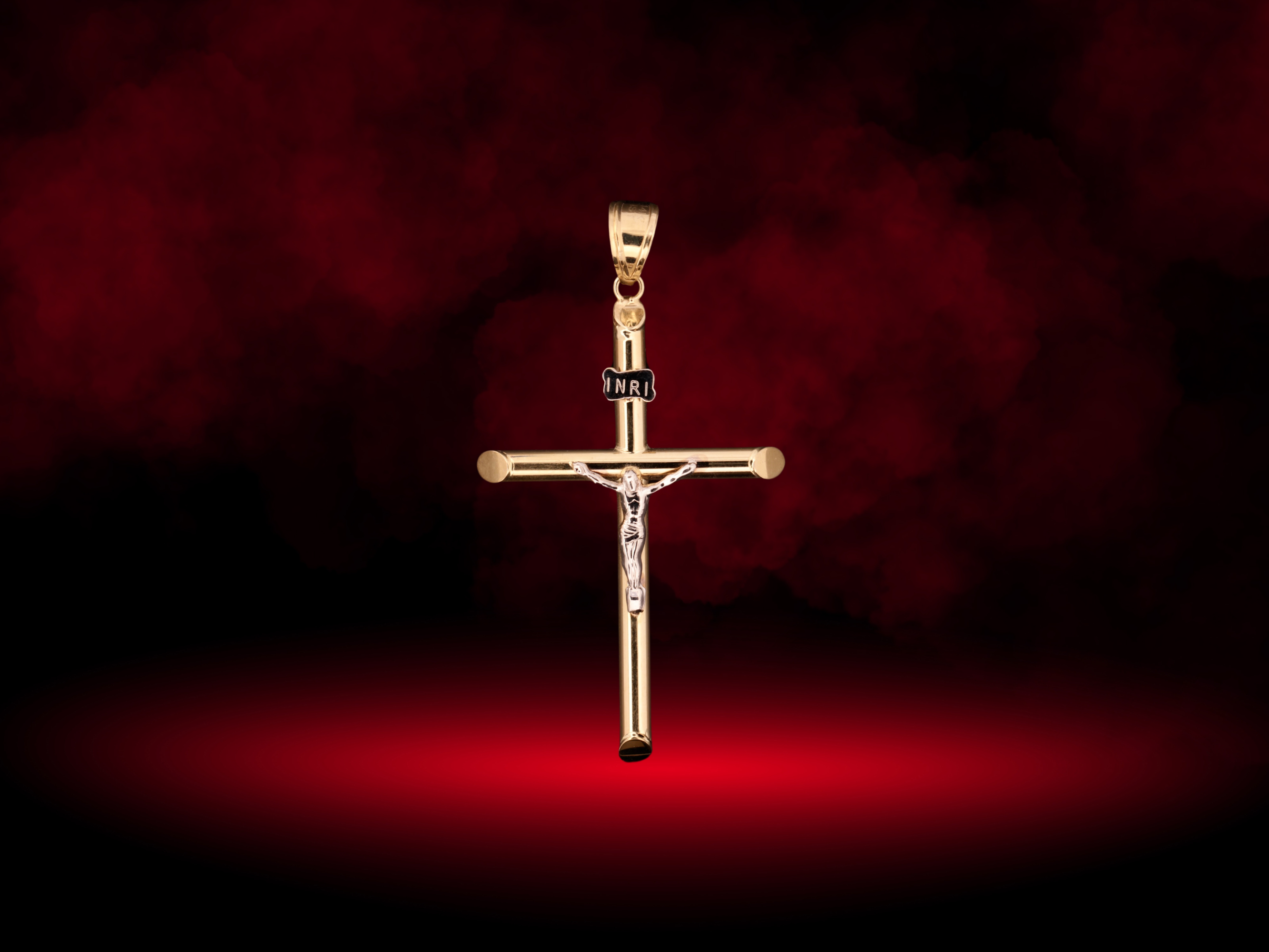 14K Gold Crucifix Pendant  - 6