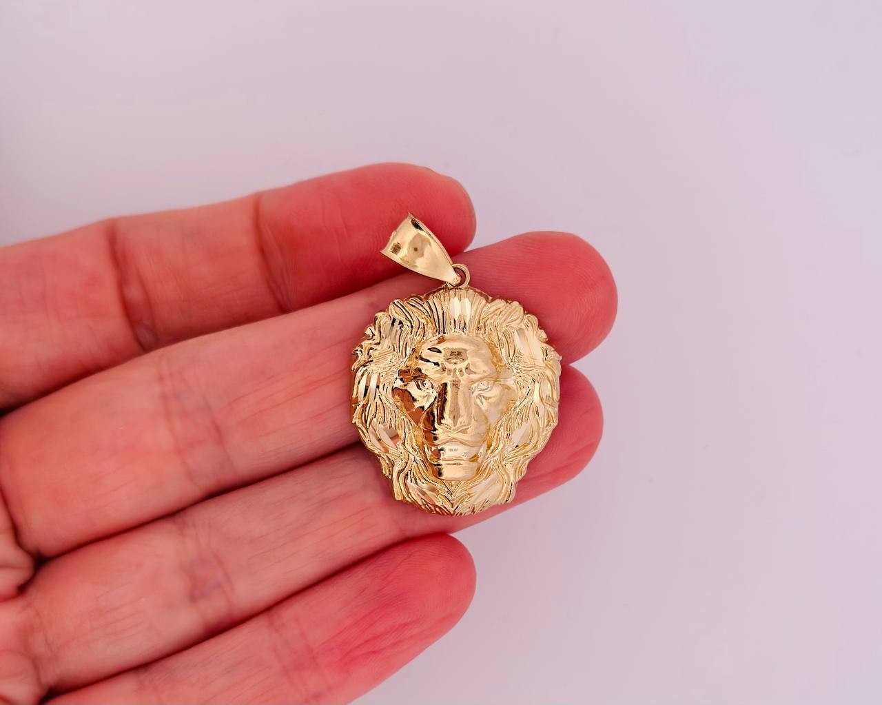 14K Lion Pendant - 1