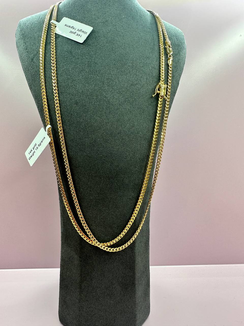 14K solid mini Miami Cuban 2.9mm