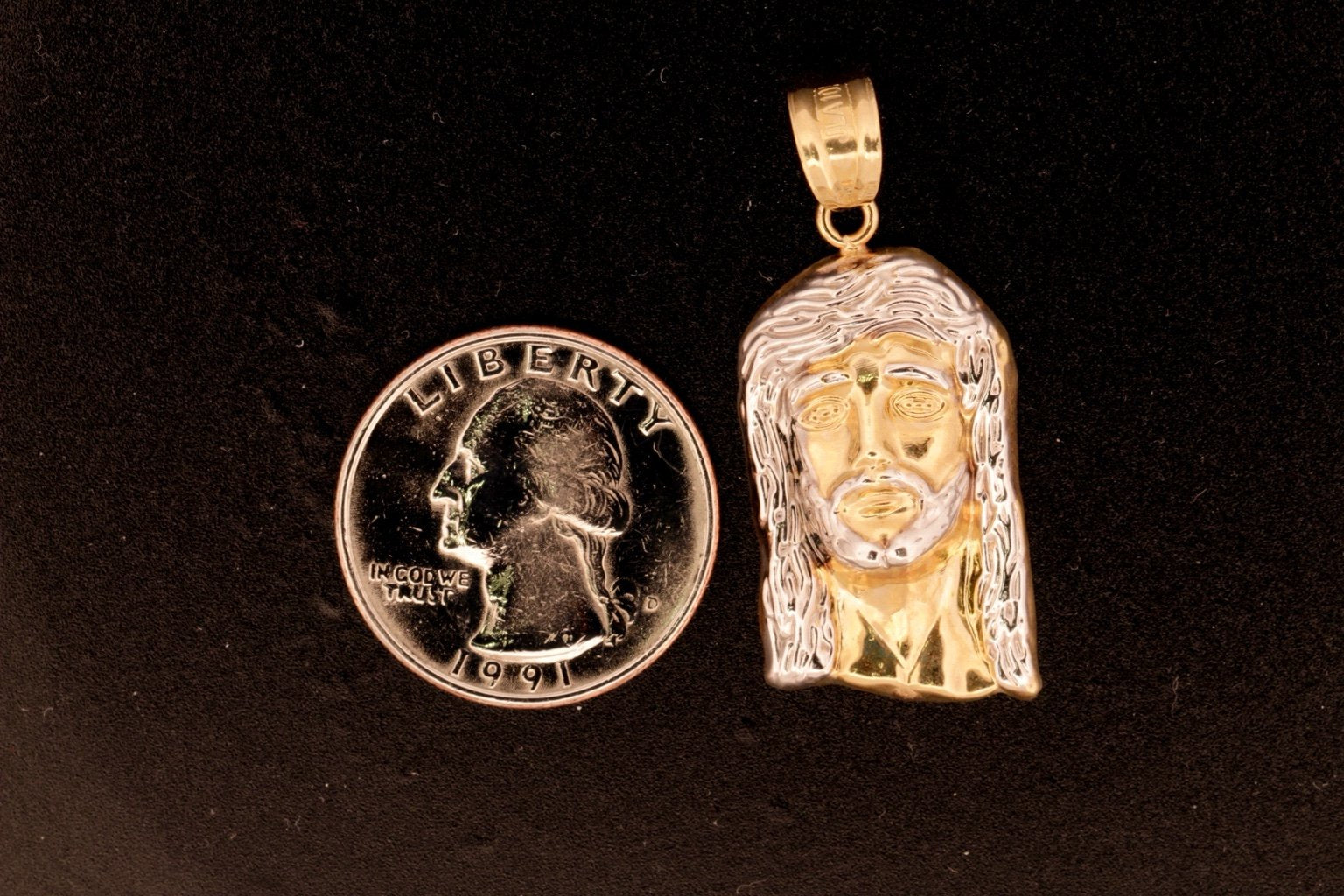 10K Yellow Gold Jesus Piece Pendant