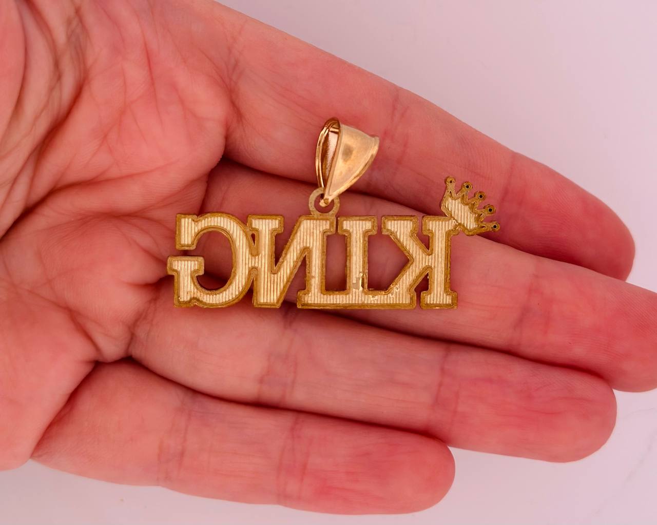 10K Yellow Gold King Pendant
