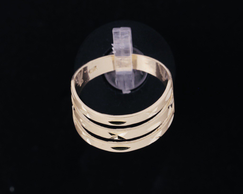 14K Yellow Gold, 3band ring