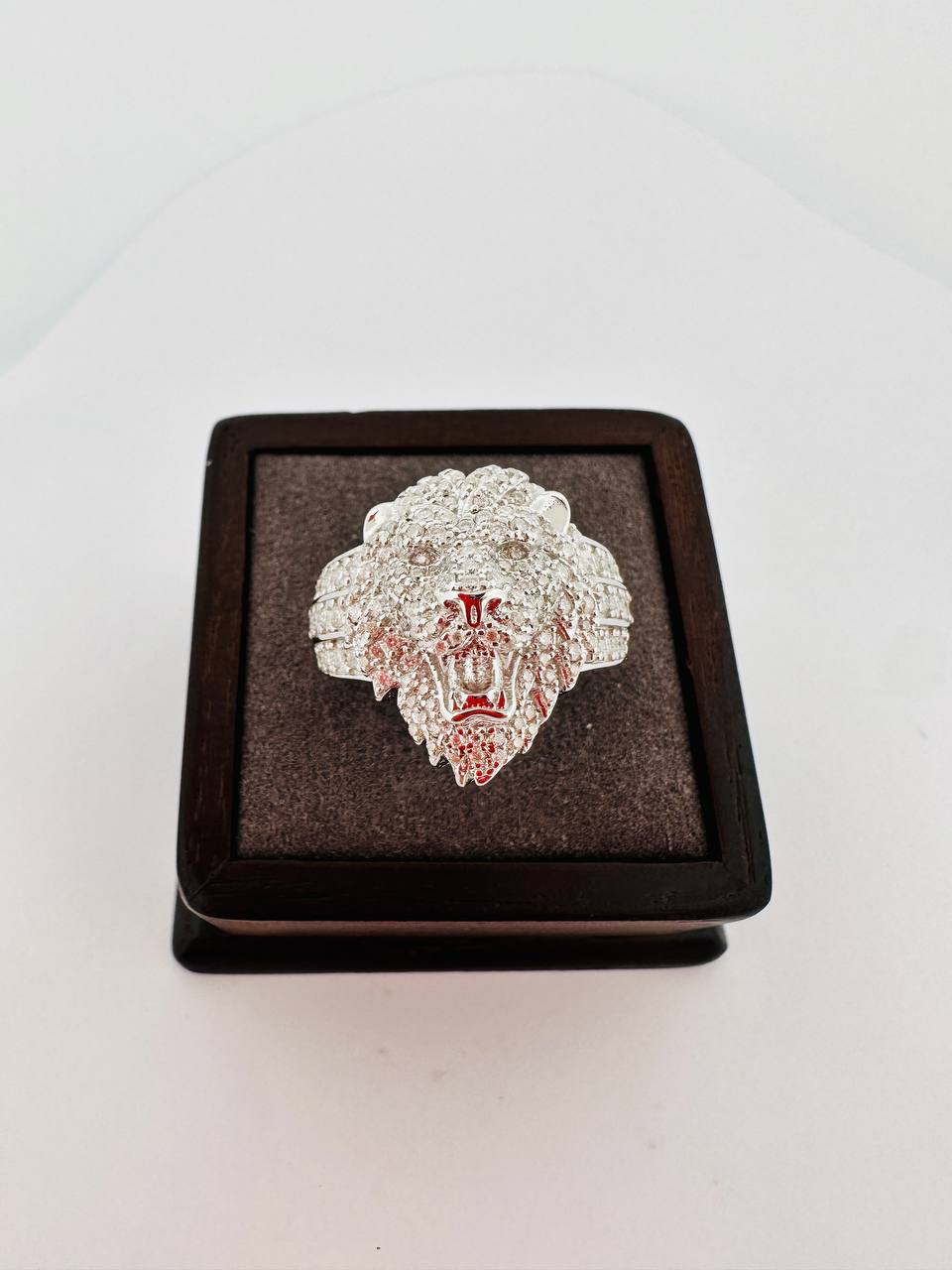925 Sterling Silver VVS Moissanite Lion Ring