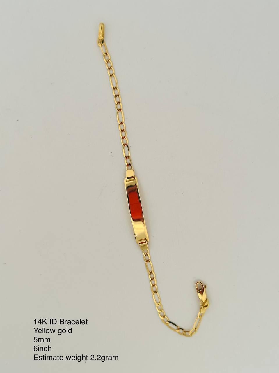 14K ID Bracelet, 5MM