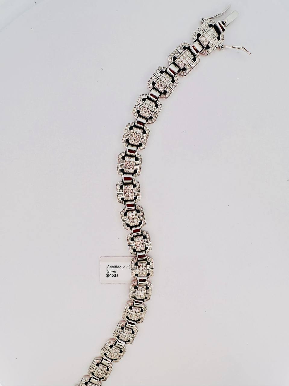 Sterling Silver New Style Bracelet - 12mm, 7.74CT VVS Moissanite,