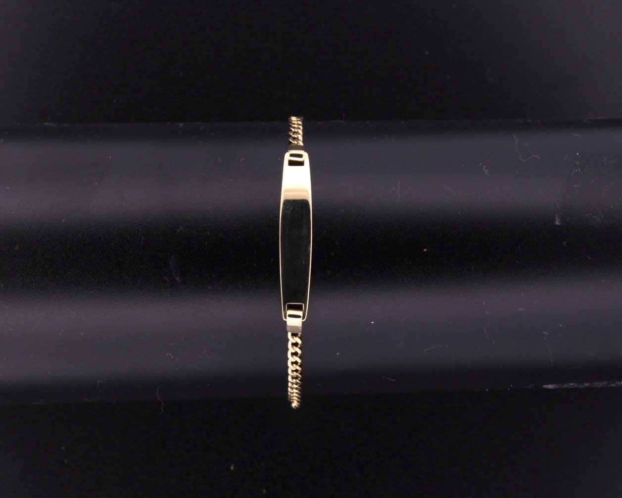 14K Yellow Gold Baby ID Bracelet - 5MM
