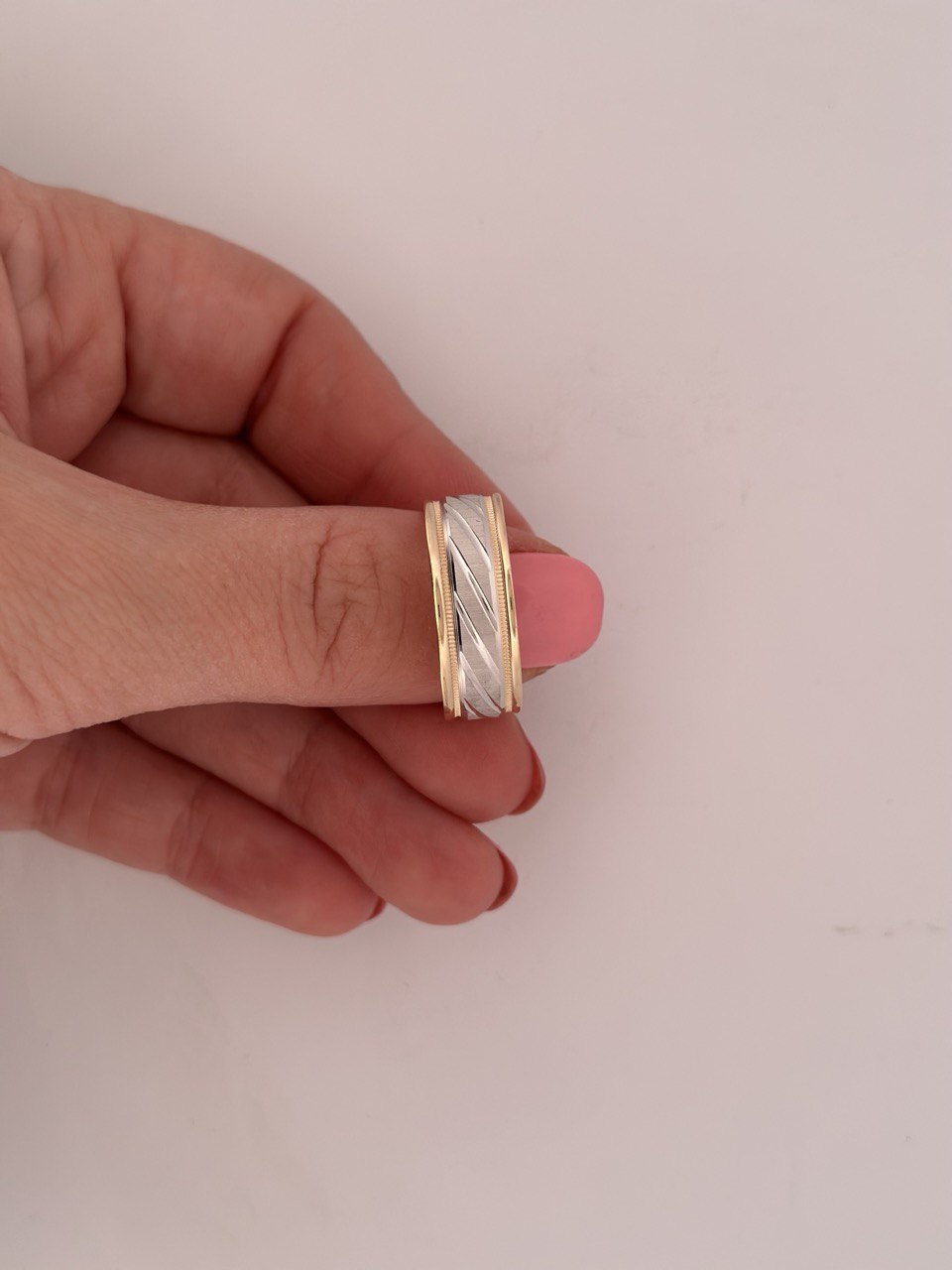 14K Two-Tone Gold Band Ring
