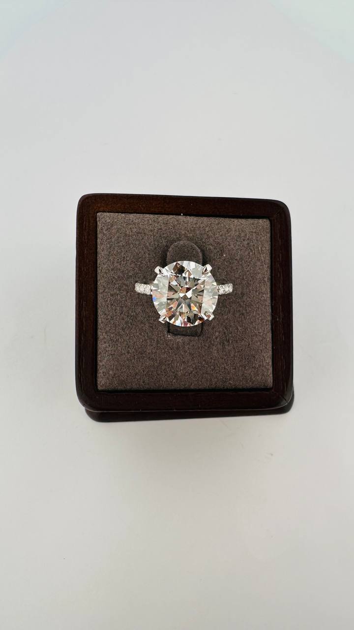 14K 5carat Round LG Diamond Engagement Ring