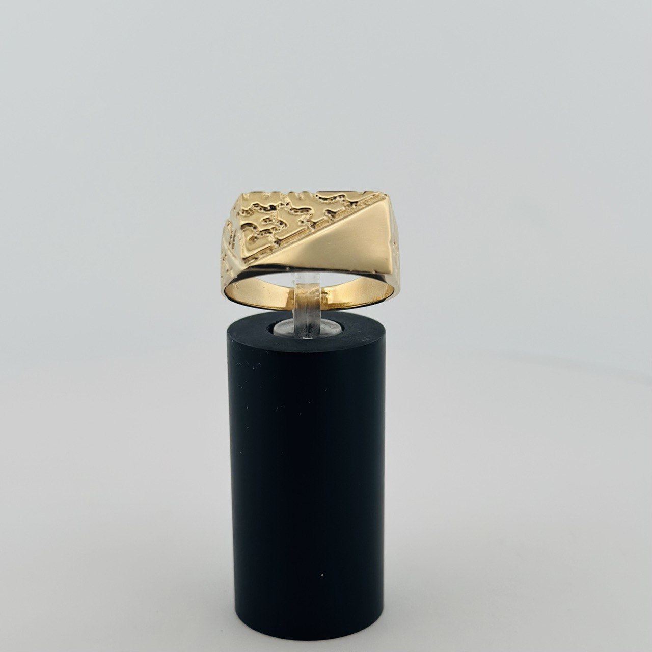 14K Yellow Gold Nugget Men’s Ring - 10.1MM