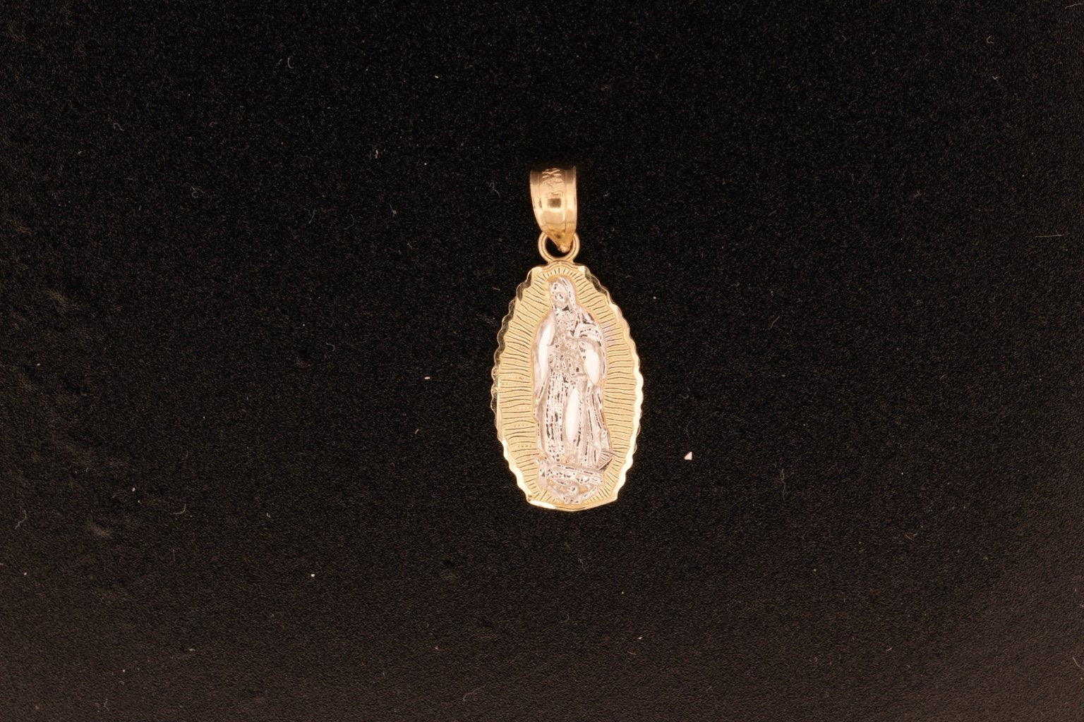 14K Gold Virgin Mary Pendant
