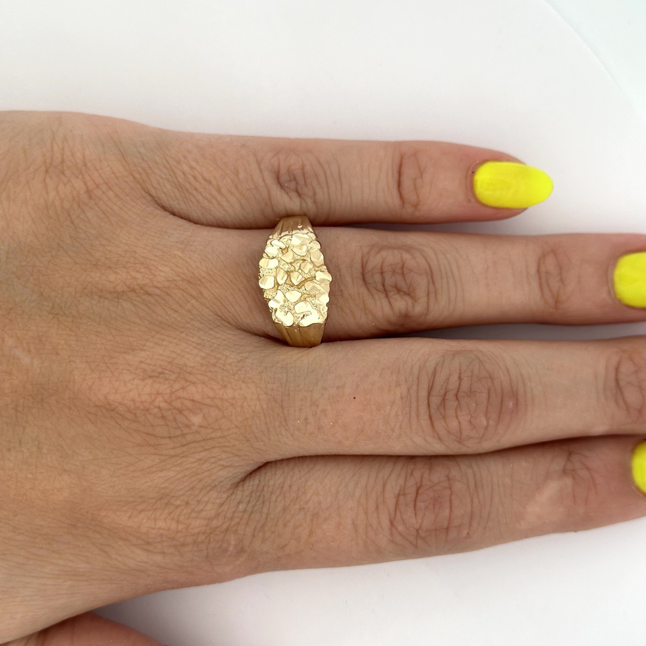 14K Yellow Gold Nugget Ring  - 2