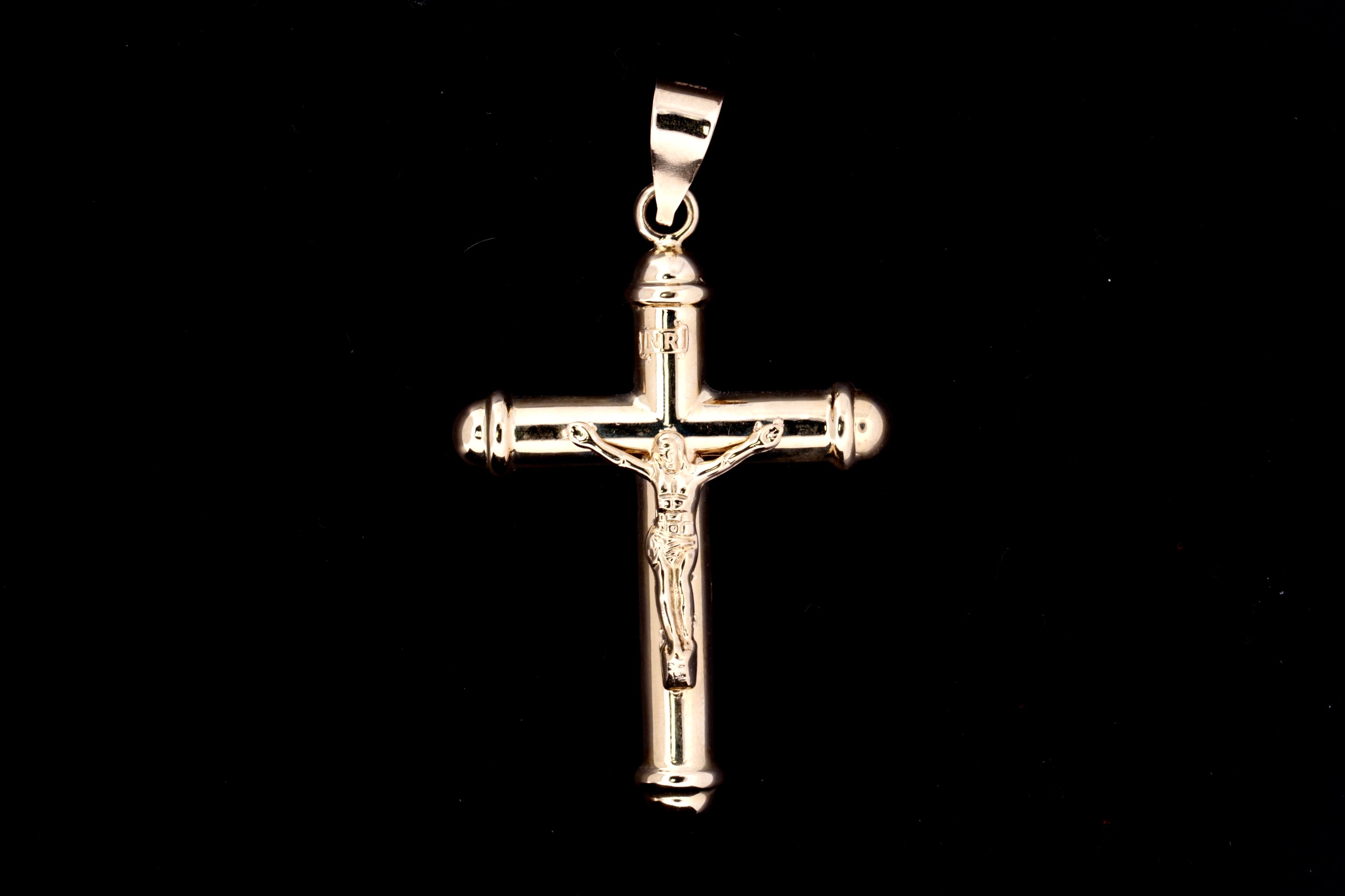 14K Gold Crucifix Pendant  - 1