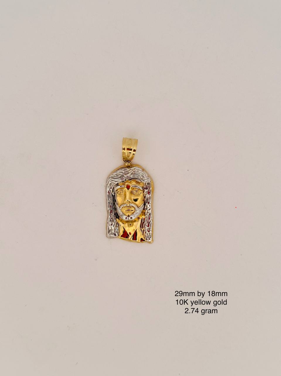 10K Yellow Gold Jesus Piece Pendant