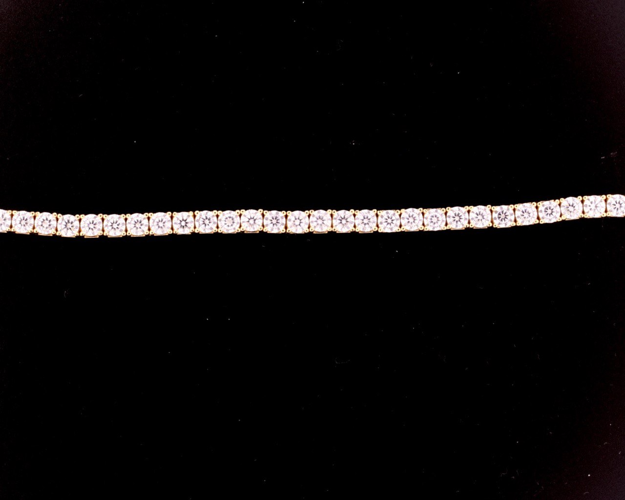 Sterling Silver Tennis Bracelet - 4mm, VVS Moissanite
