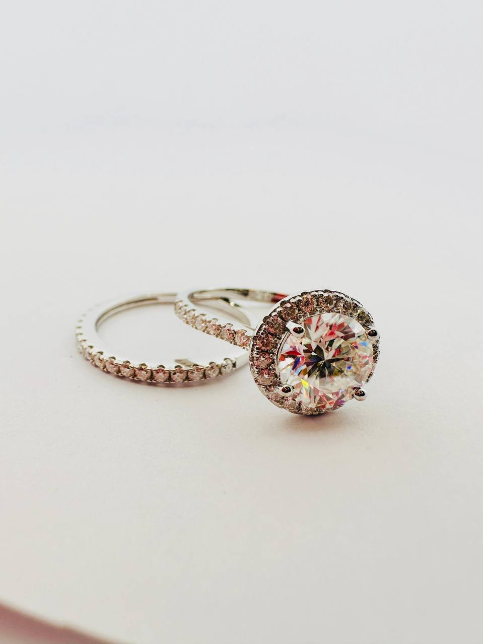 925 Sterling Silver 2ct VVS Moissanite Engagement Ring - 4