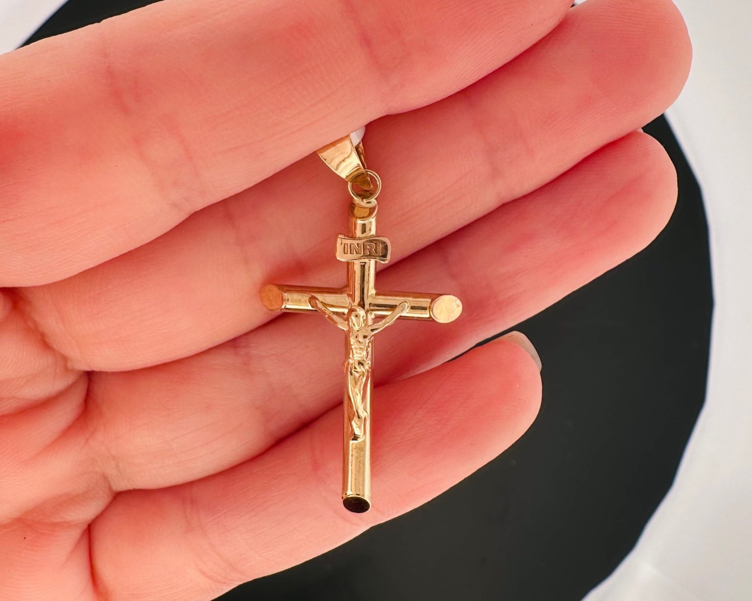 14K Gold Crucifix Pendant  - 5