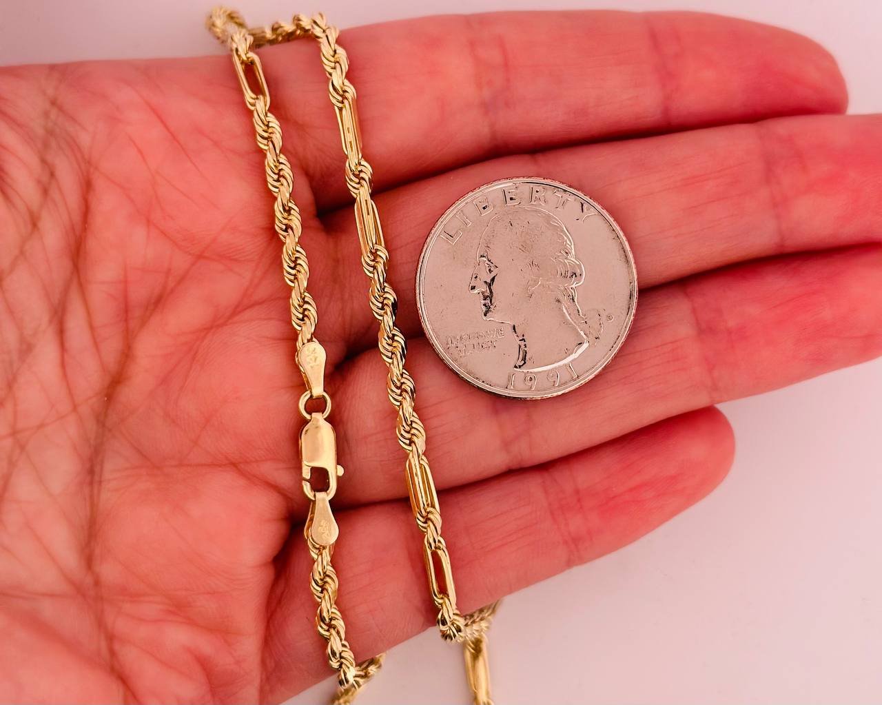 14K Yellow Gold Solid Milano Chain - 3MM