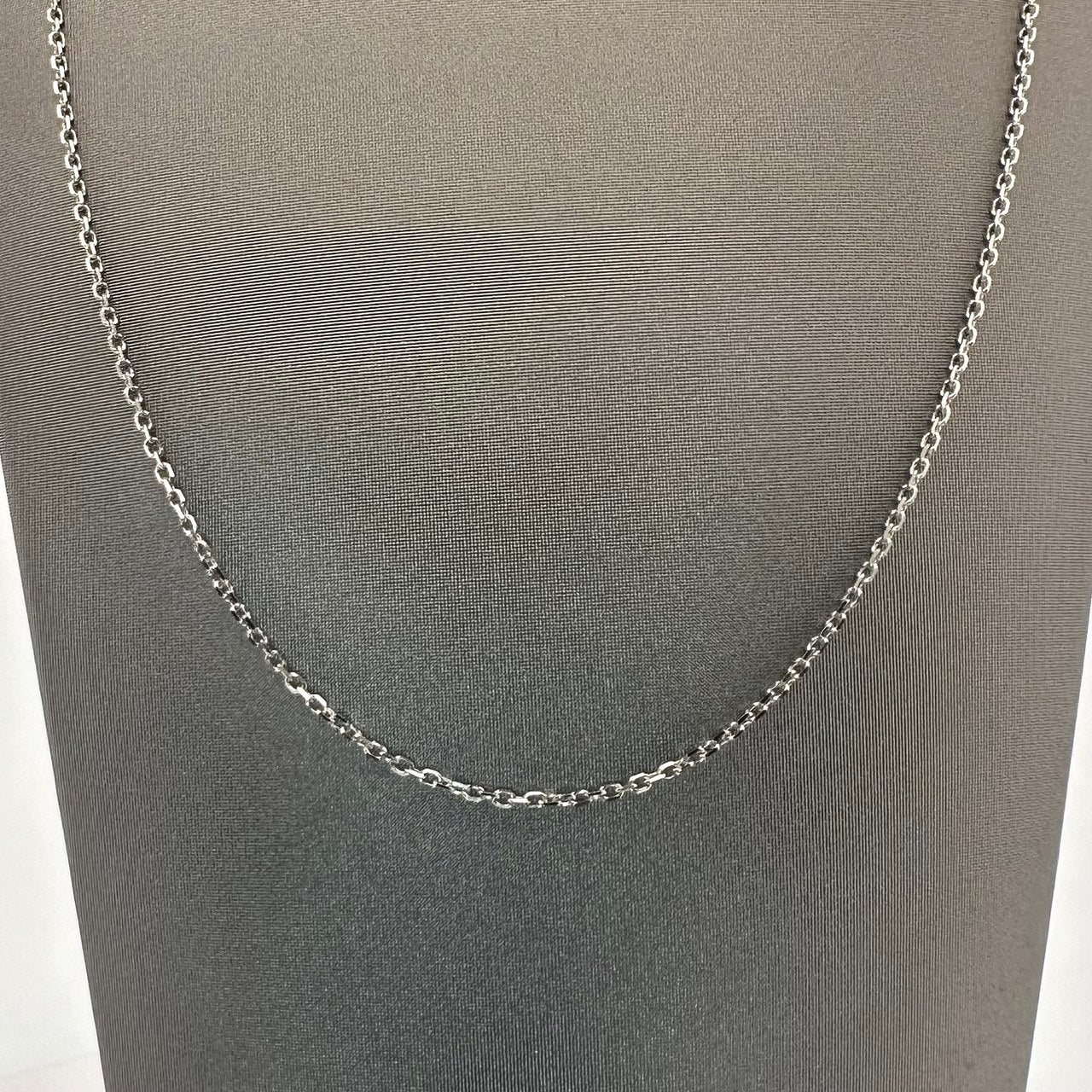 14K White Gold Cable Chain - 1.1MM