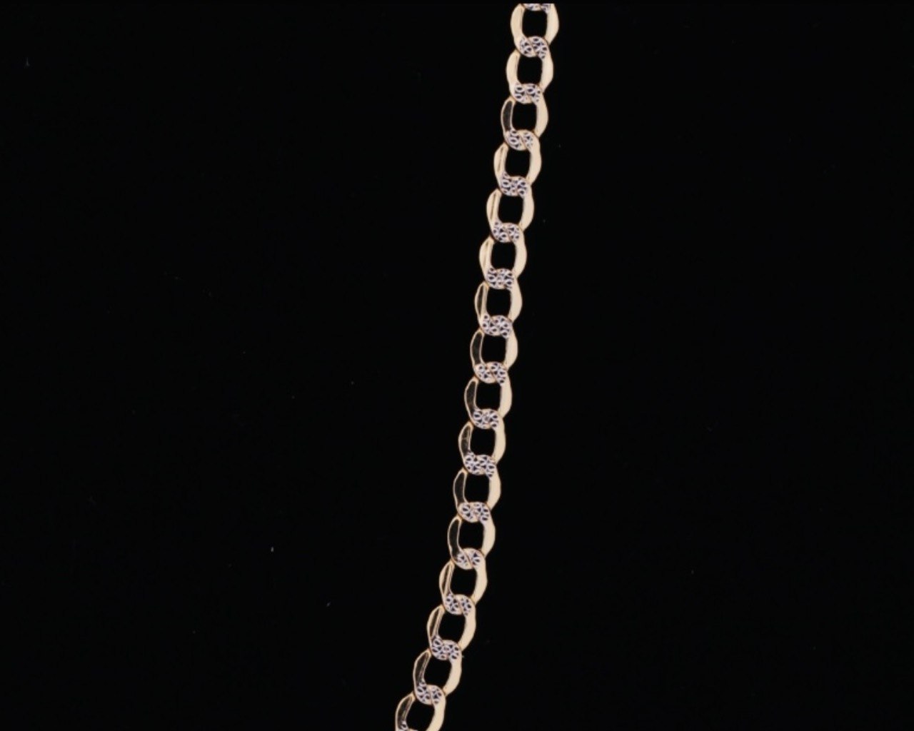 14K Yellow Gold Diamond-Cut Cuban Chain Necklace, 4.5mm