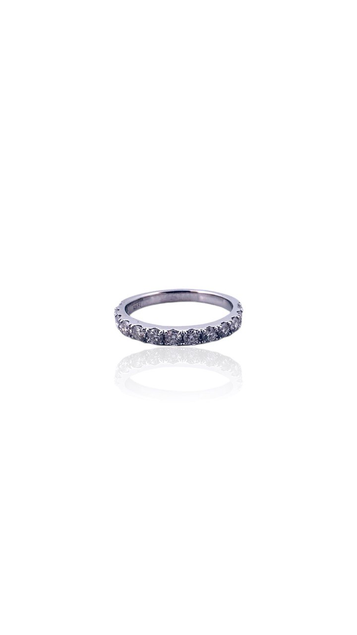 925 Sterling Silver VVS-D Moissanite Wedding Band