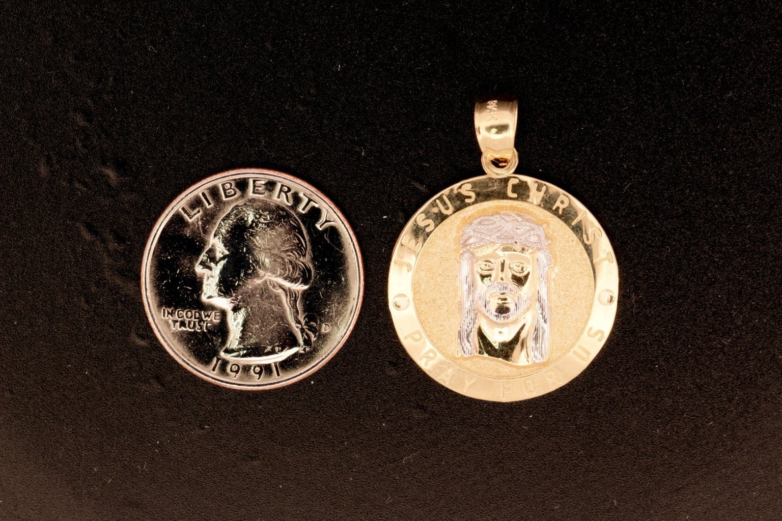 14K Jesus Piece Pendant  - 1